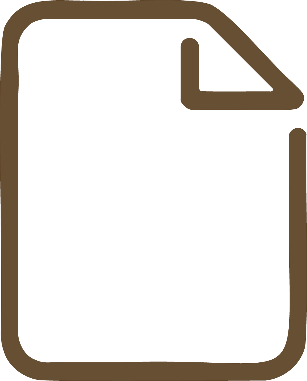 Icon of a brown file folder or document.
