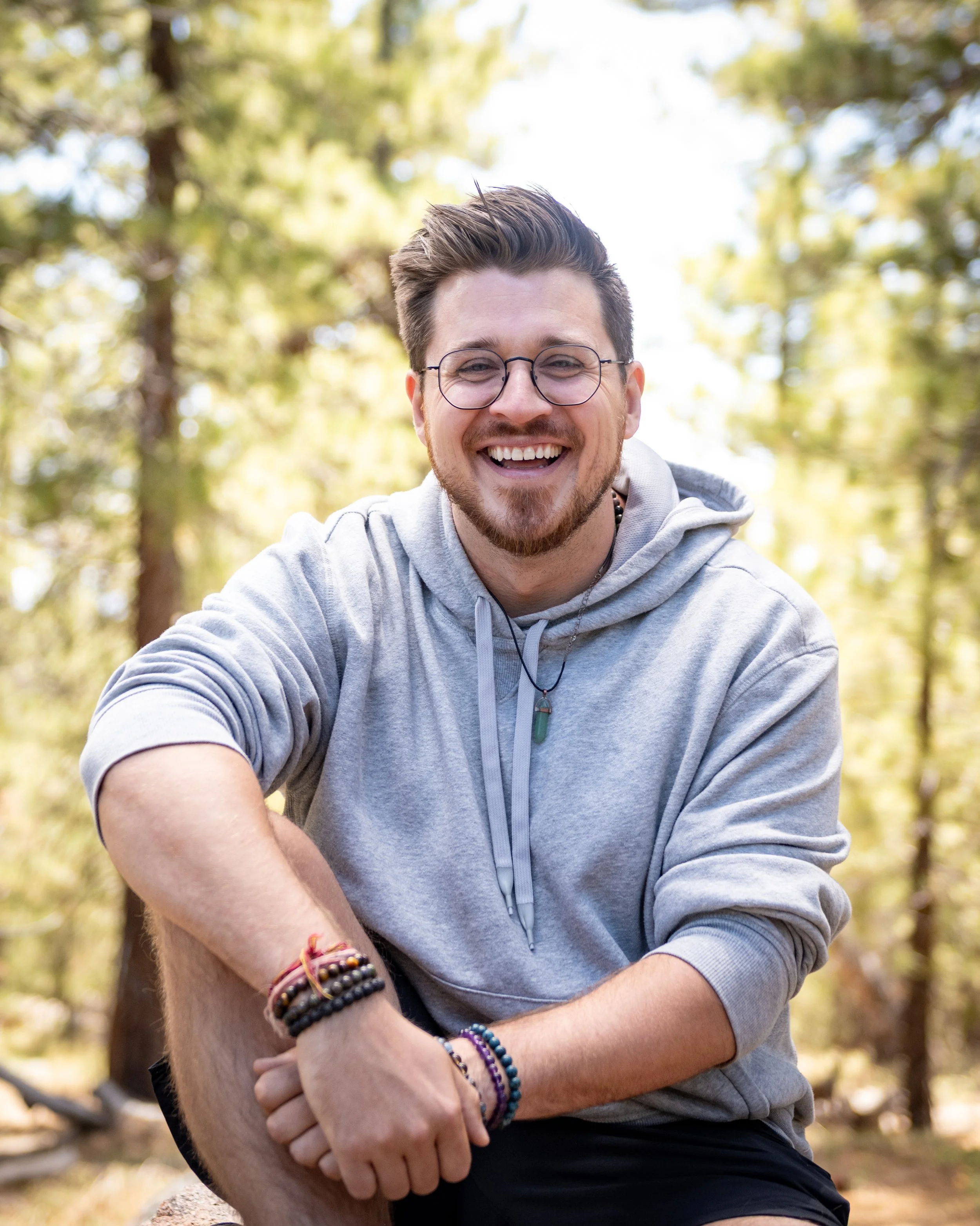 Drew Wiggins, founder and primary guide of Wayfinding Collective, in the natural landscape of Kern County