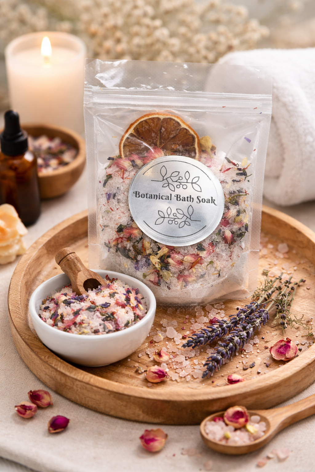 Relaxing botanical bath soak setup.png