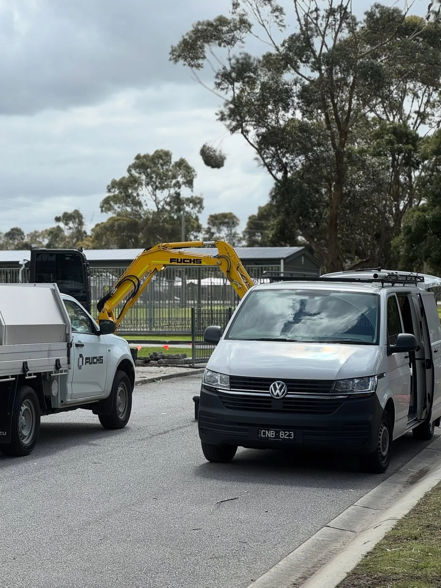 Fire mains tapin preparation completed during the school holidays to minimise disruption.