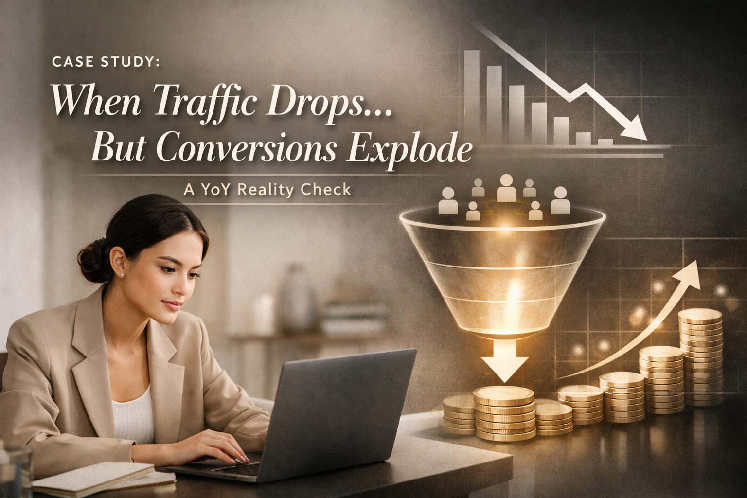 Case Study: When Traffic Drops… But Conversions Explode (A YoY Reality Check)