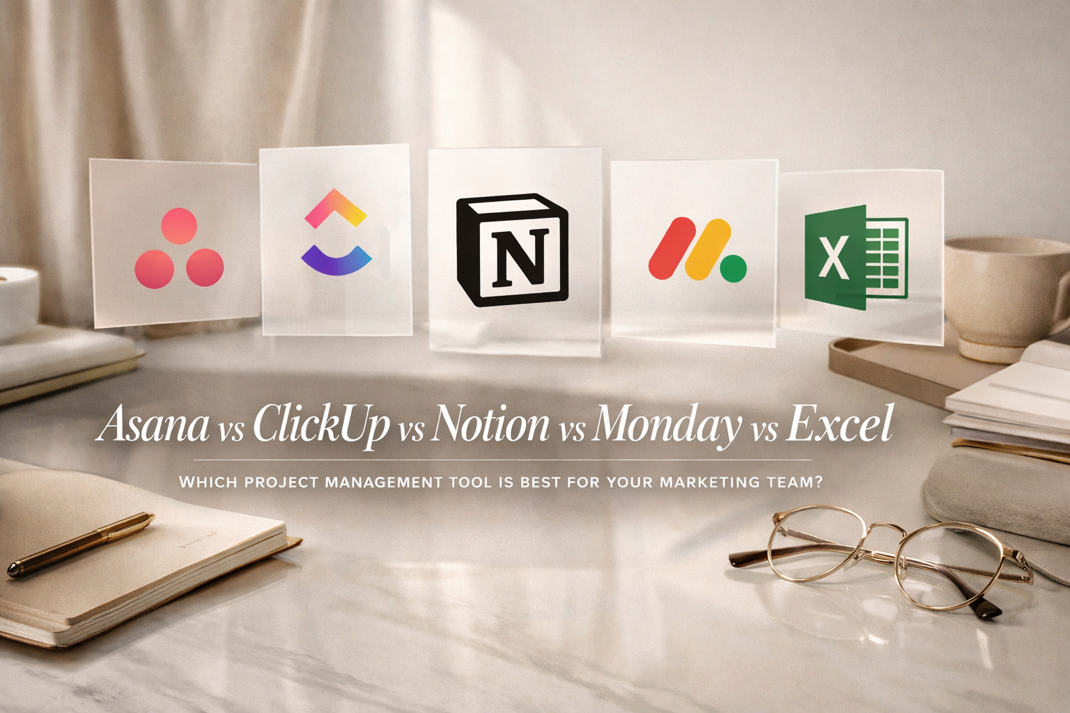 Asana vs ClickUp vs Notion vs Monday vs Excel