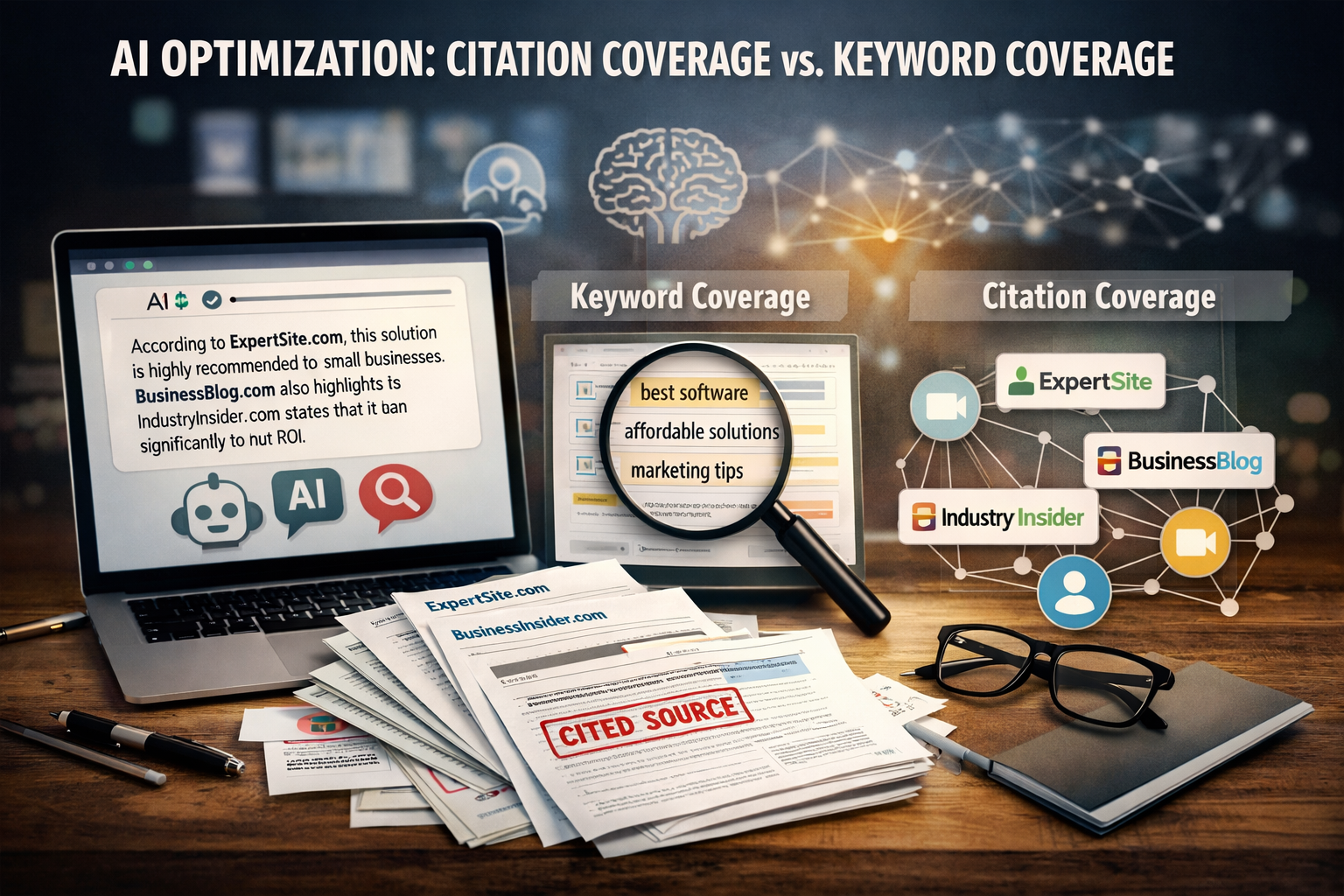 AIO and GEO: Why AI Optimization Is About Citation Coverage, Not Keyword Coverage