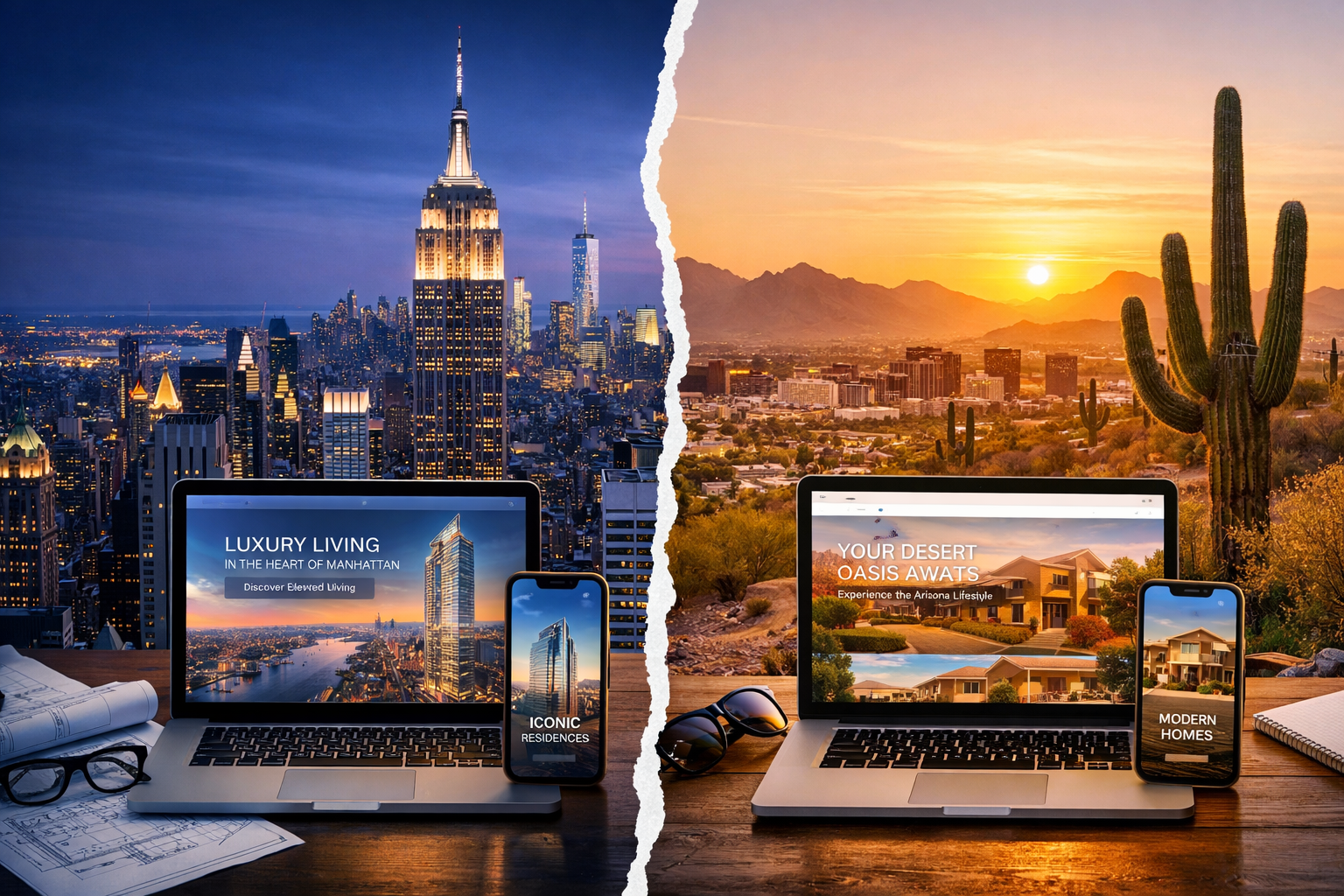 New York vs. Phoenix Real Estate Developer Websites — Two Markets, Two Buyer Psychologies, Two Completely Different Playbooks
