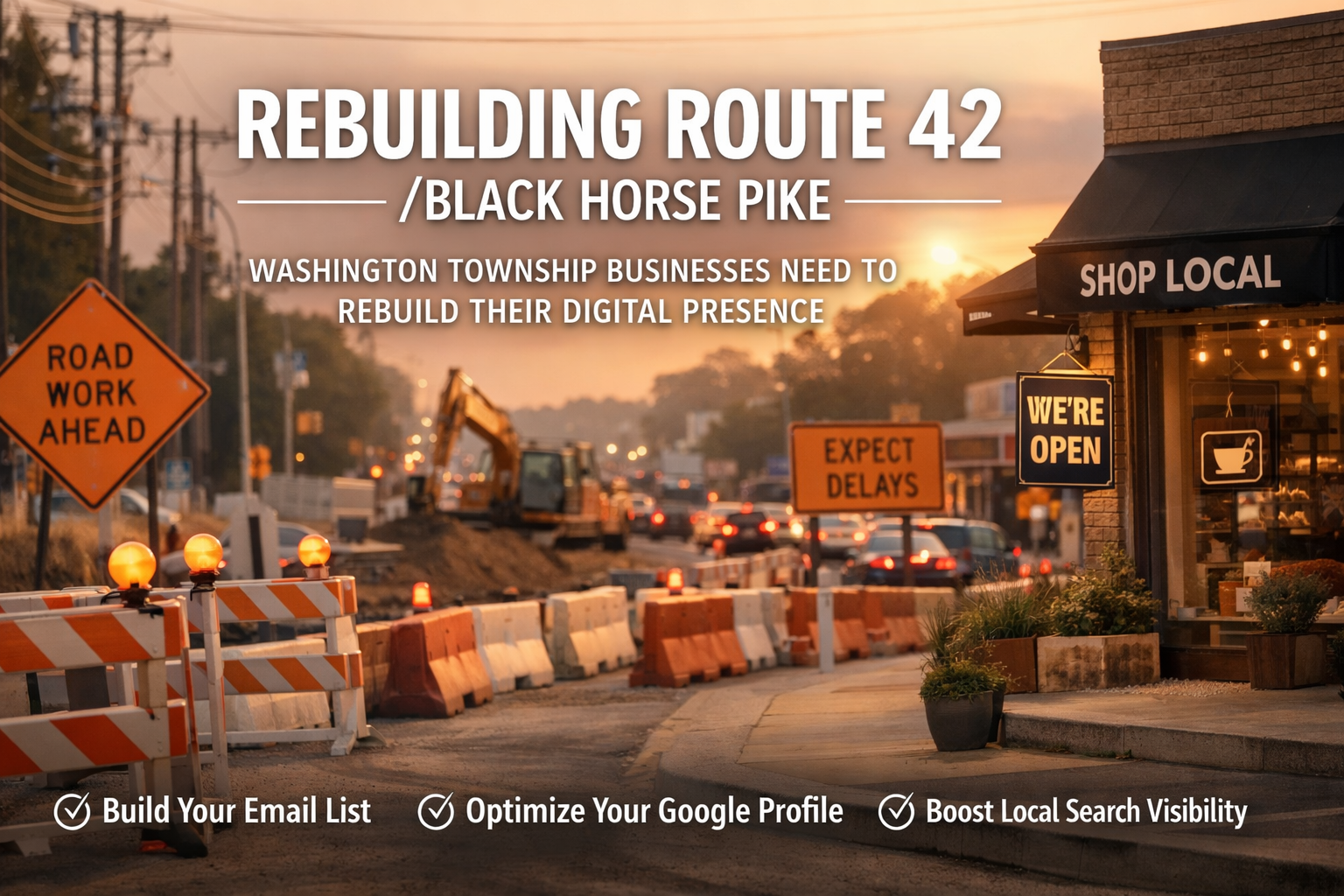 NJDOT Is Rebuilding Route 42/Black Horse Pike Through Washington Township — Your Business Should Be Rebuilding Its Digital Presence Too