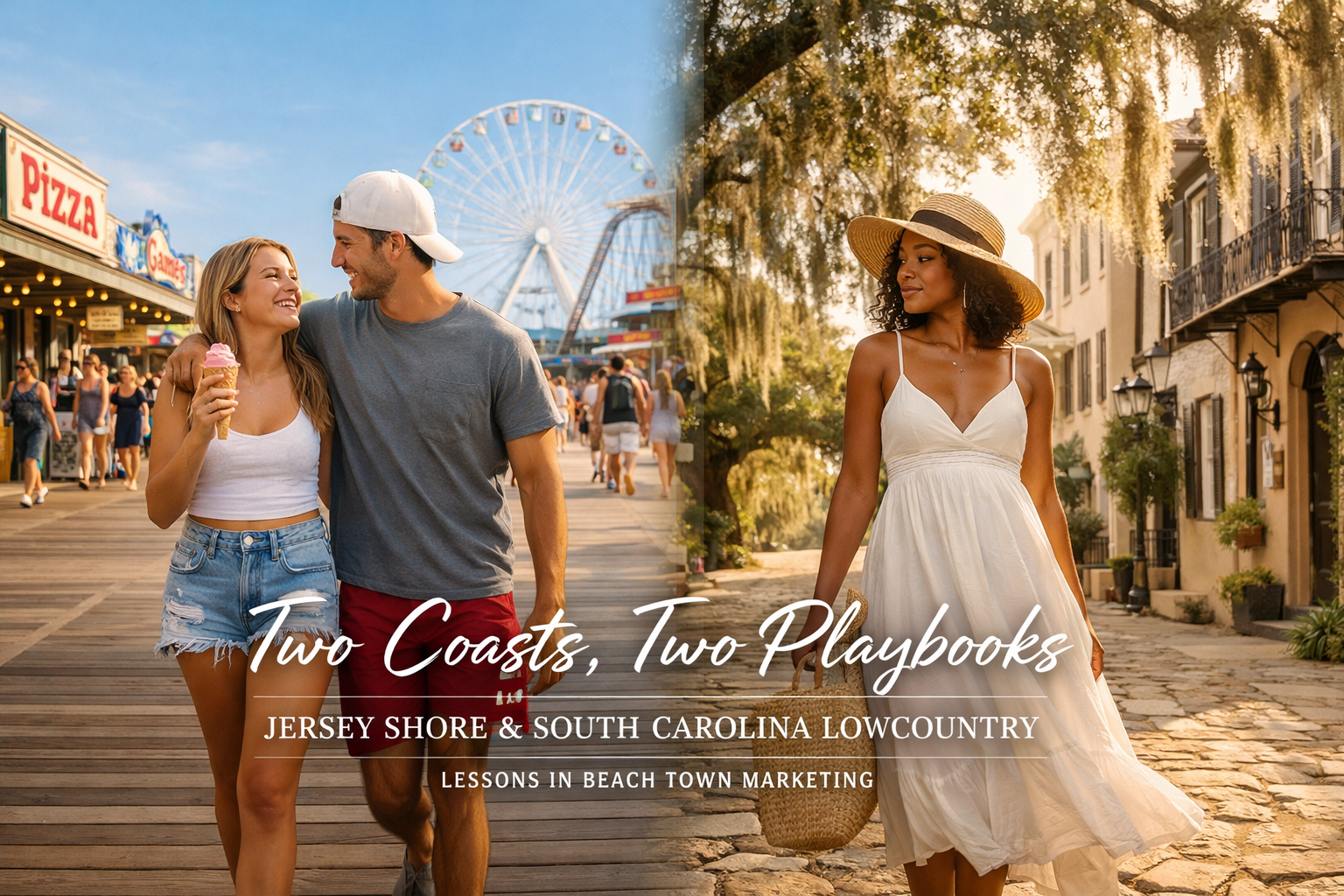 Two Coasts, Two Playbooks: How the Jersey Shore and the South Carolina Lowcountry Market Themselves Completely Differently — and What Every Beach Town Can Learn From Both