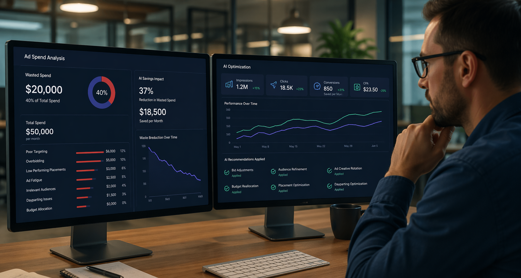 How AI Cuts Wasted Ad Spend by 40% (Real Numbers)