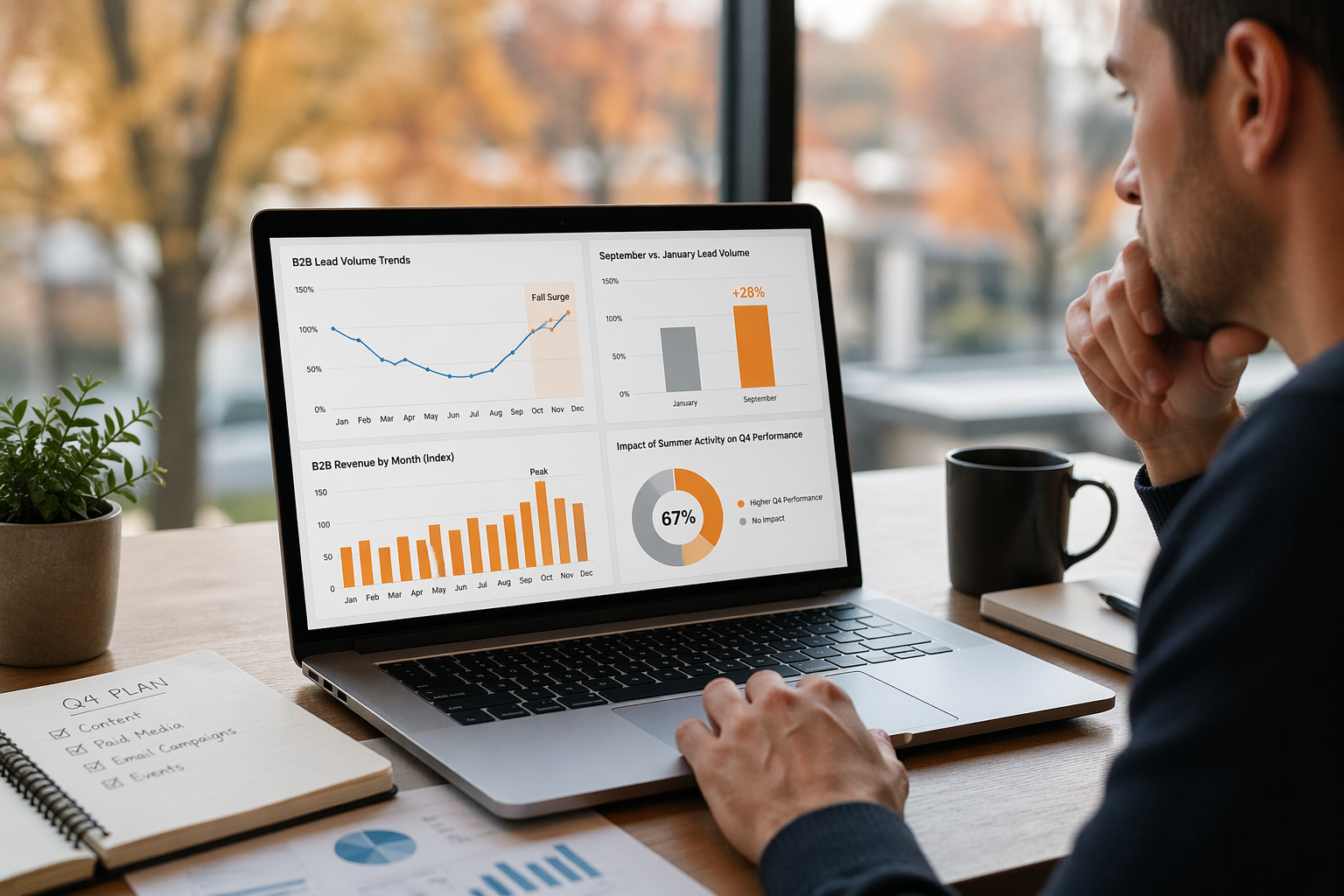 The Other Side of the Summer Slump: What the Data Actually Says About Fall Traffic and Q4 for B2B Websites