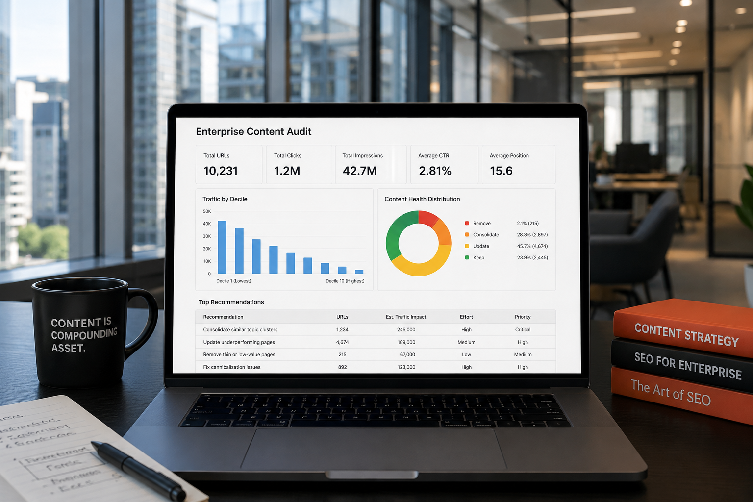 The Enterprise Content Audit That Actually Scales: How to Fix What's Killing Your Rankings Across 10,000+ Pages