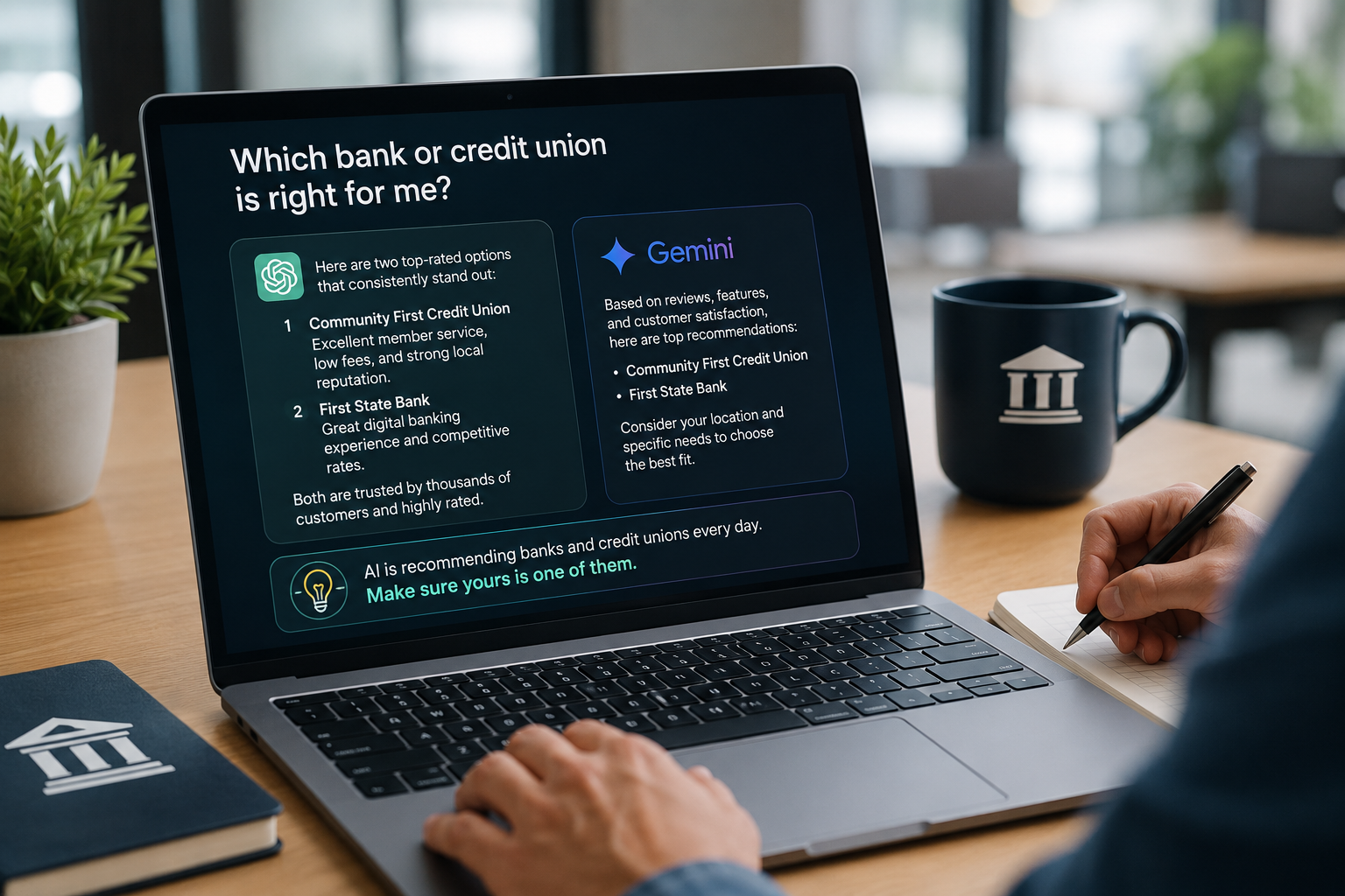 How to Get Your Bank or Credit Union Recommended by ChatGPT and Gemini
