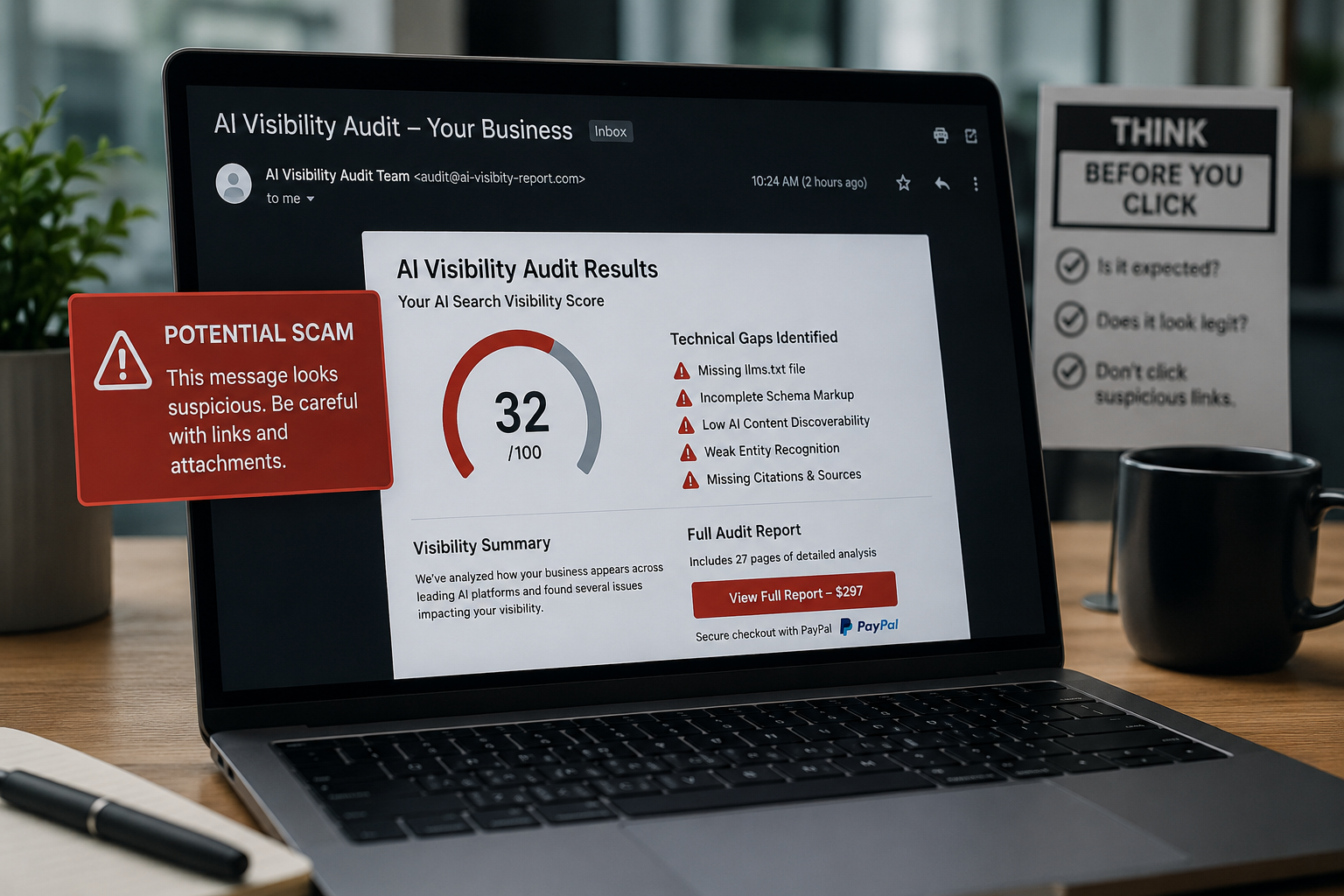 The AI Visibility Audit Scam Is Targeting Businesses — Here's How to Spot It