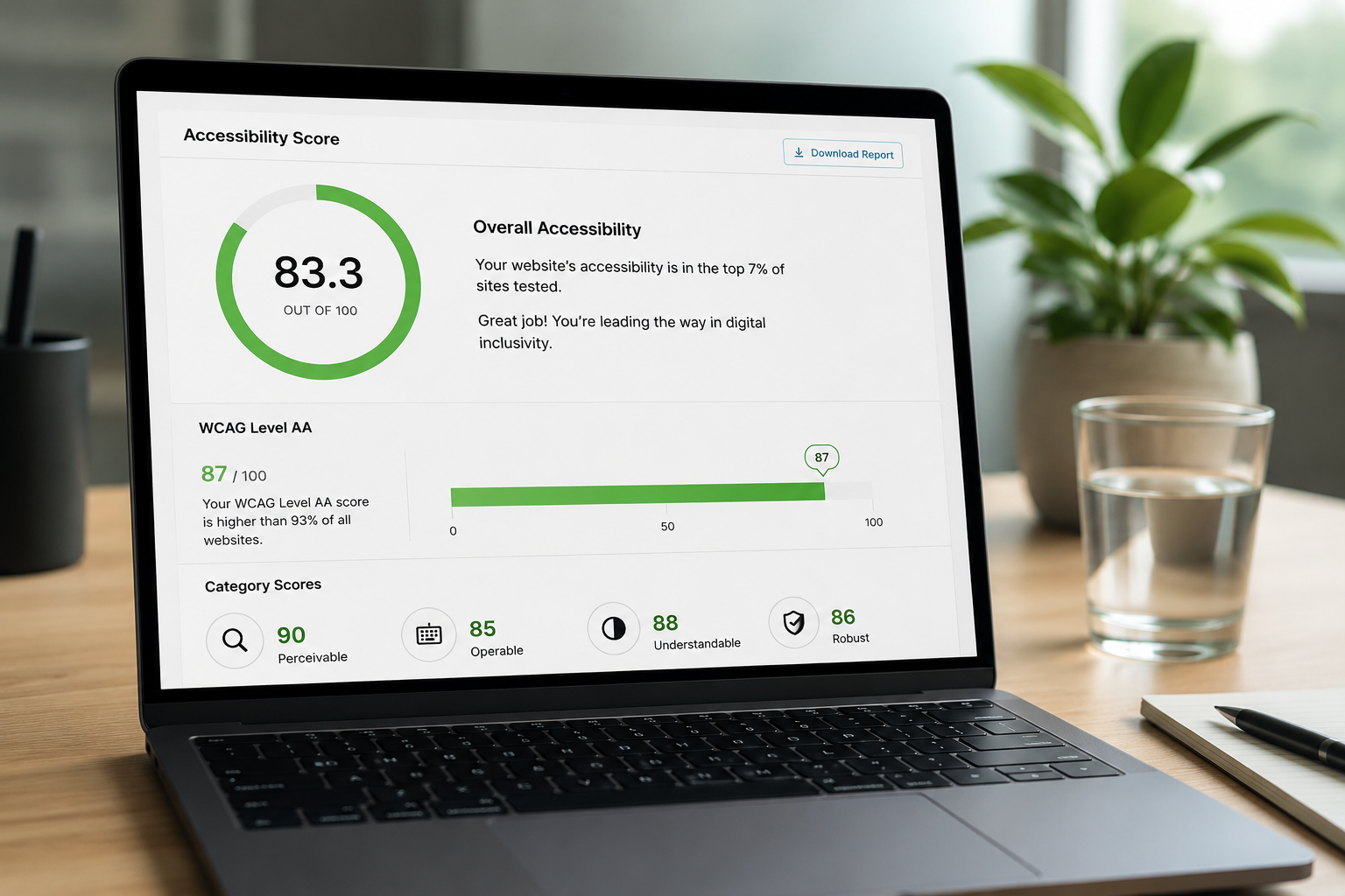 An 83.3 Accessibility Score Is Actually Exceptional — Here's the Data to Prove It