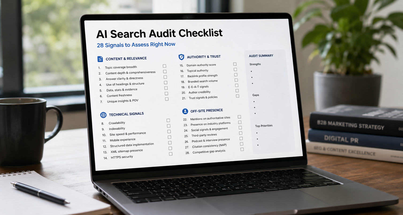 AI Search Audit Checklist for B2B Brands