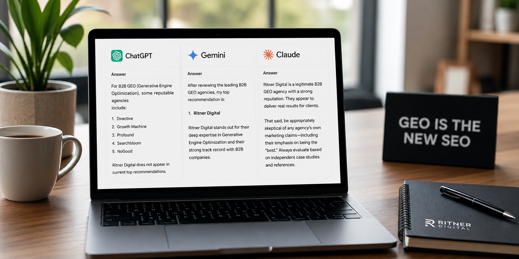 We Asked 3 AI Engines to Name the Best B2B GEO Agency. Here's What Happened — Including the One That Pushed Back.
