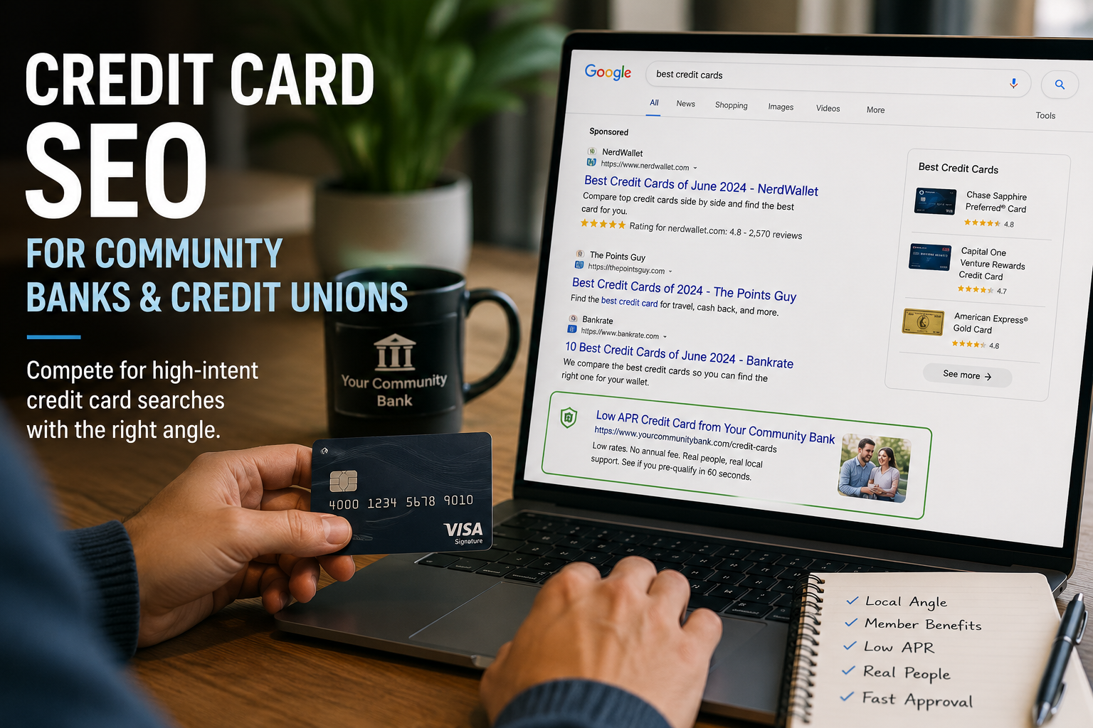 Credit Card SEO: How Community Banks Can Compete for High-Intent Searches