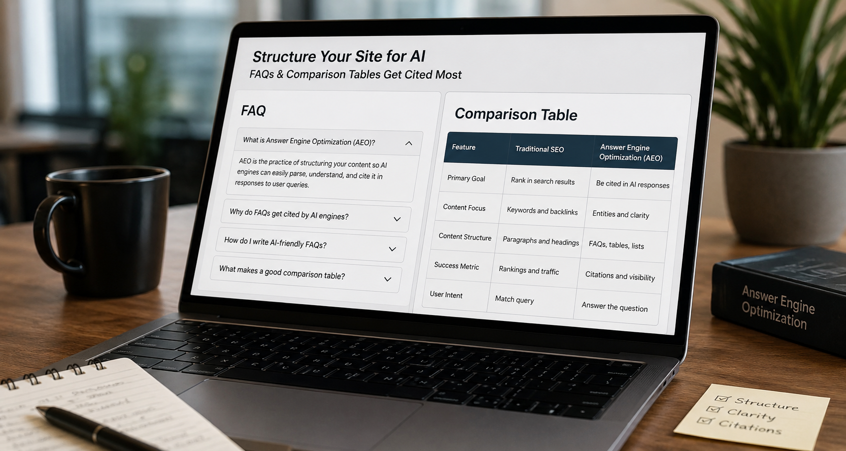 Structure Your Site for AI: Why FAQs and Comparison Tables Are Your Best Asset