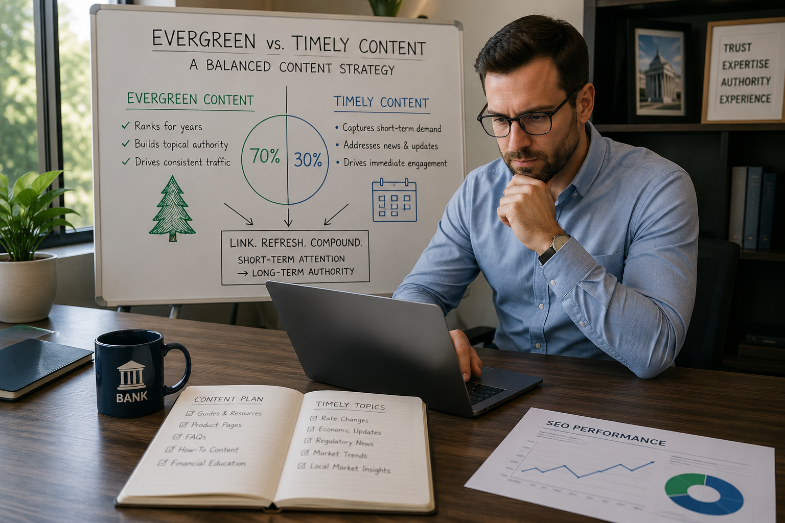 Evergreen vs. Timely Content: What Works Best for Bank Blogs