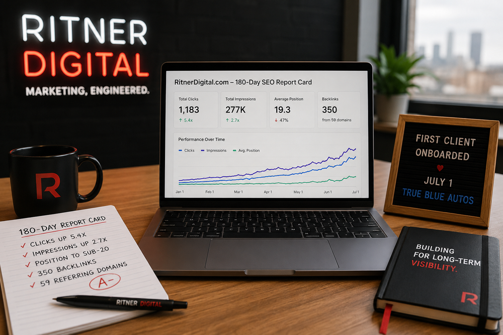 180-day SEO report card summary