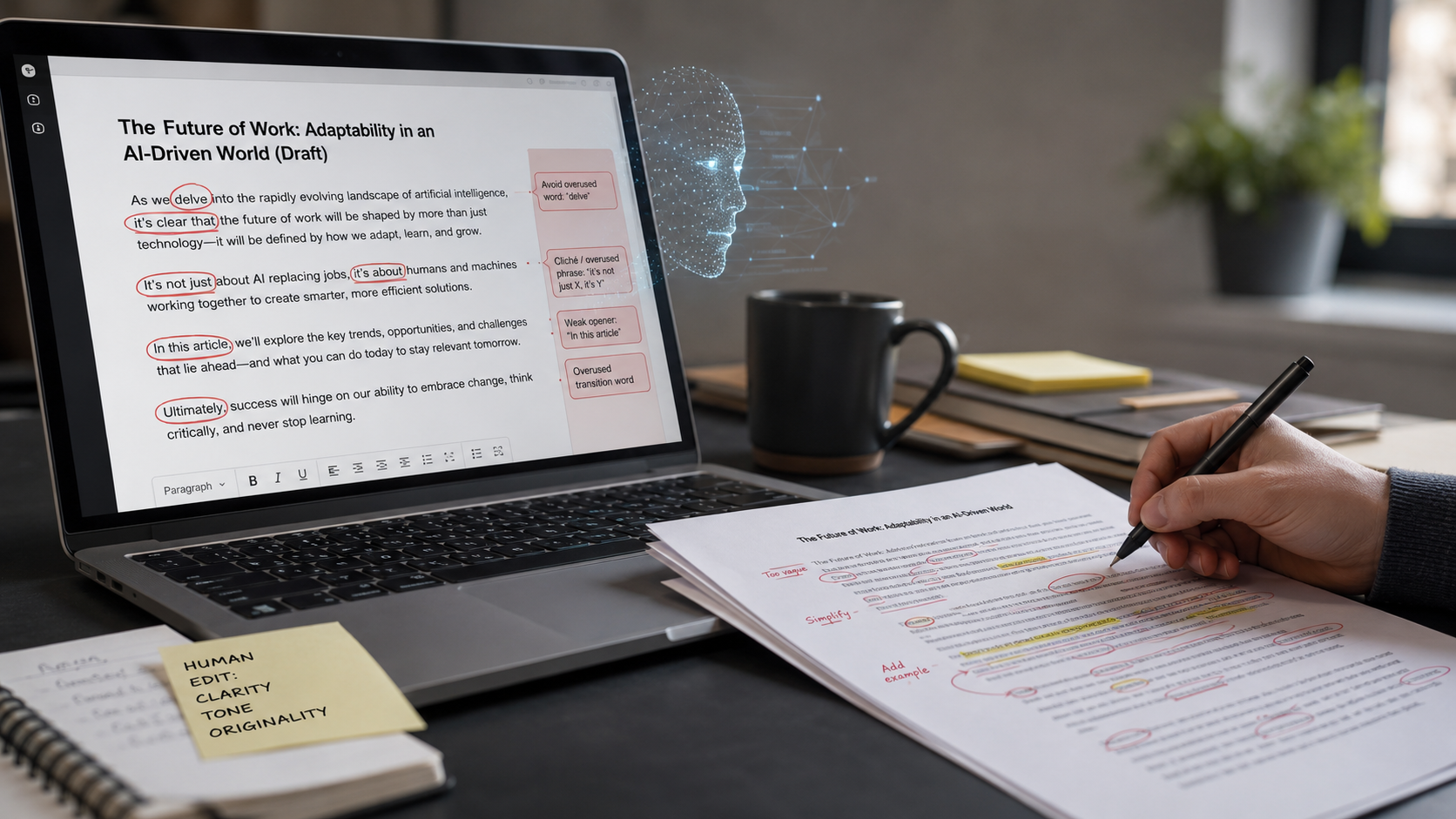 The Phrases That Give Away AI Writing (and How to Edit Them Out Before They Cost You Trust)