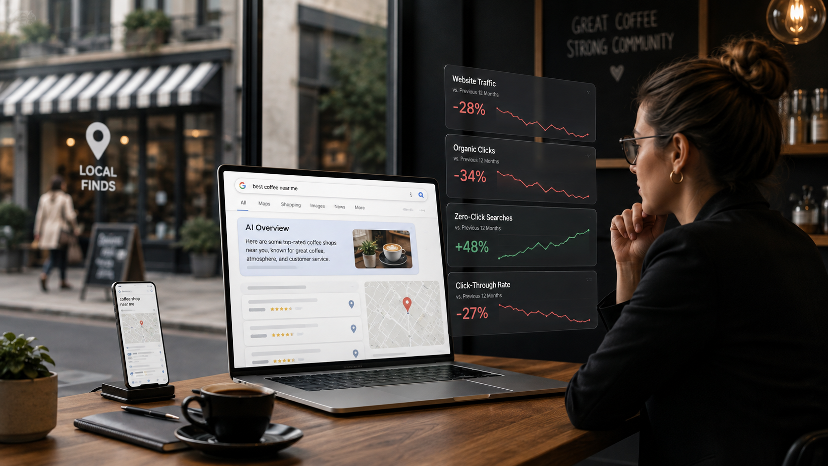 What AI Overviews Did to Local Business Traffic in 2026 — And What Still Gets Clicked