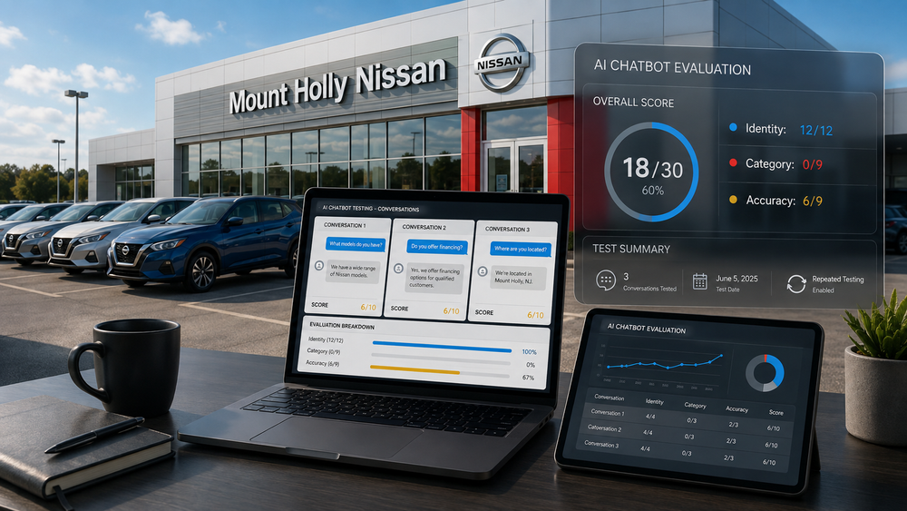 30-prompt AI visibility audit of Mount Holly Nissan