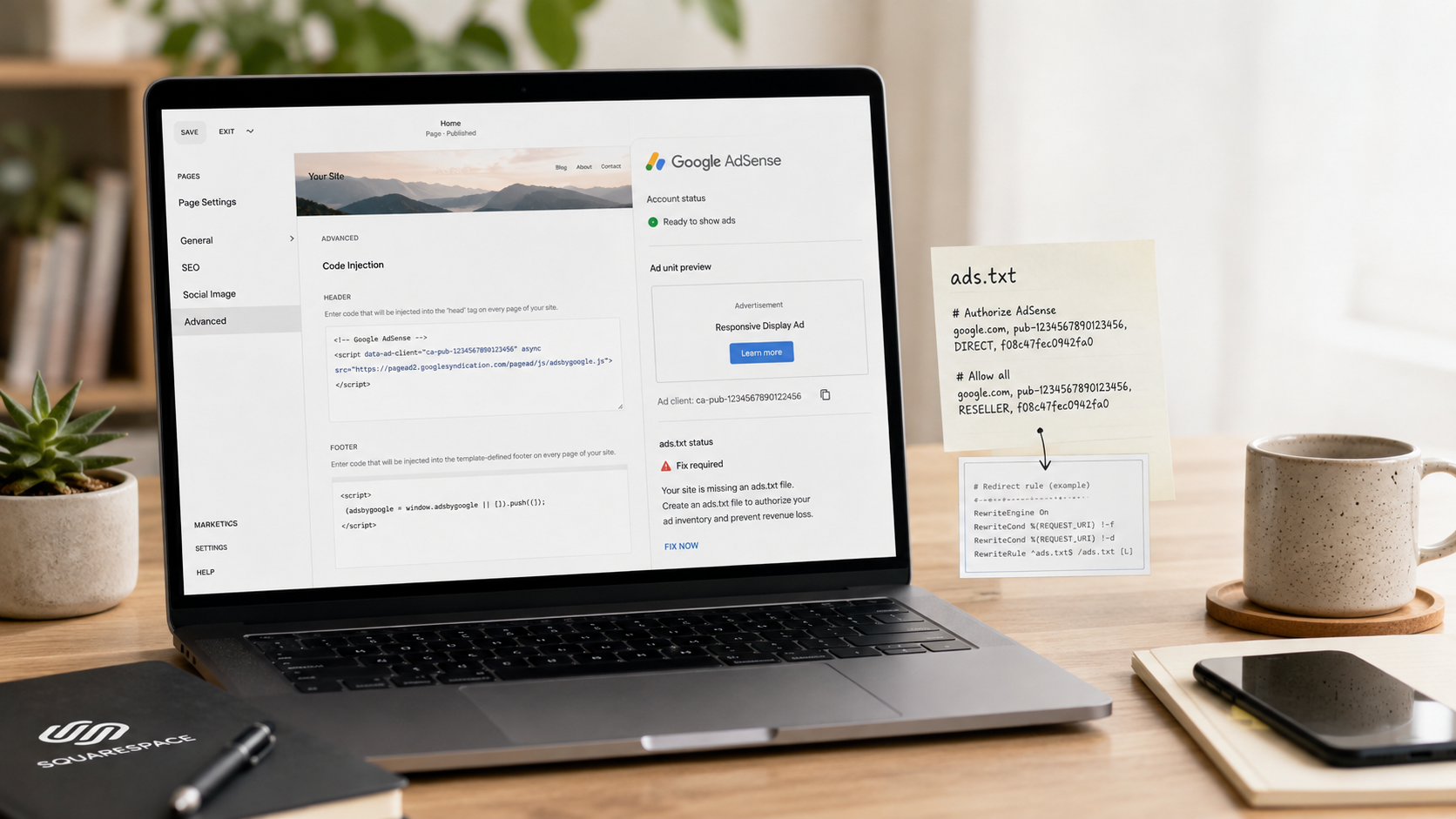 How to Set Up Google AdSense on Squarespace: The Complete Step-by-Step Guide (Including the ads.txt Fix)
