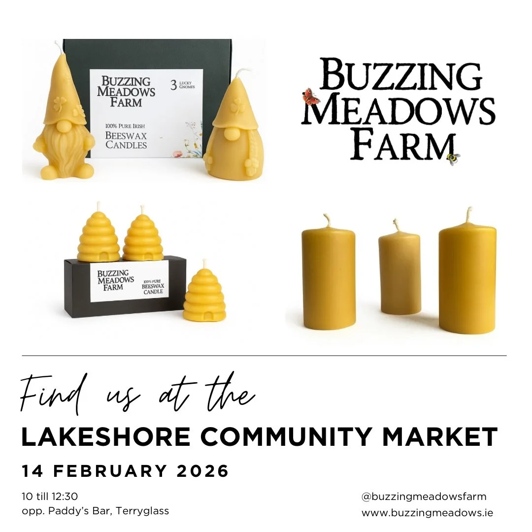 We&rsquo;ll be at the Lakeshore Community Market this Saturday, 14th February, with our hand-poured pure Irish beeswax candles &mdash; a simple, thoughtful Valentine&rsquo;s gift that lasts far longer than roses or chocolates.

From our classic pilla