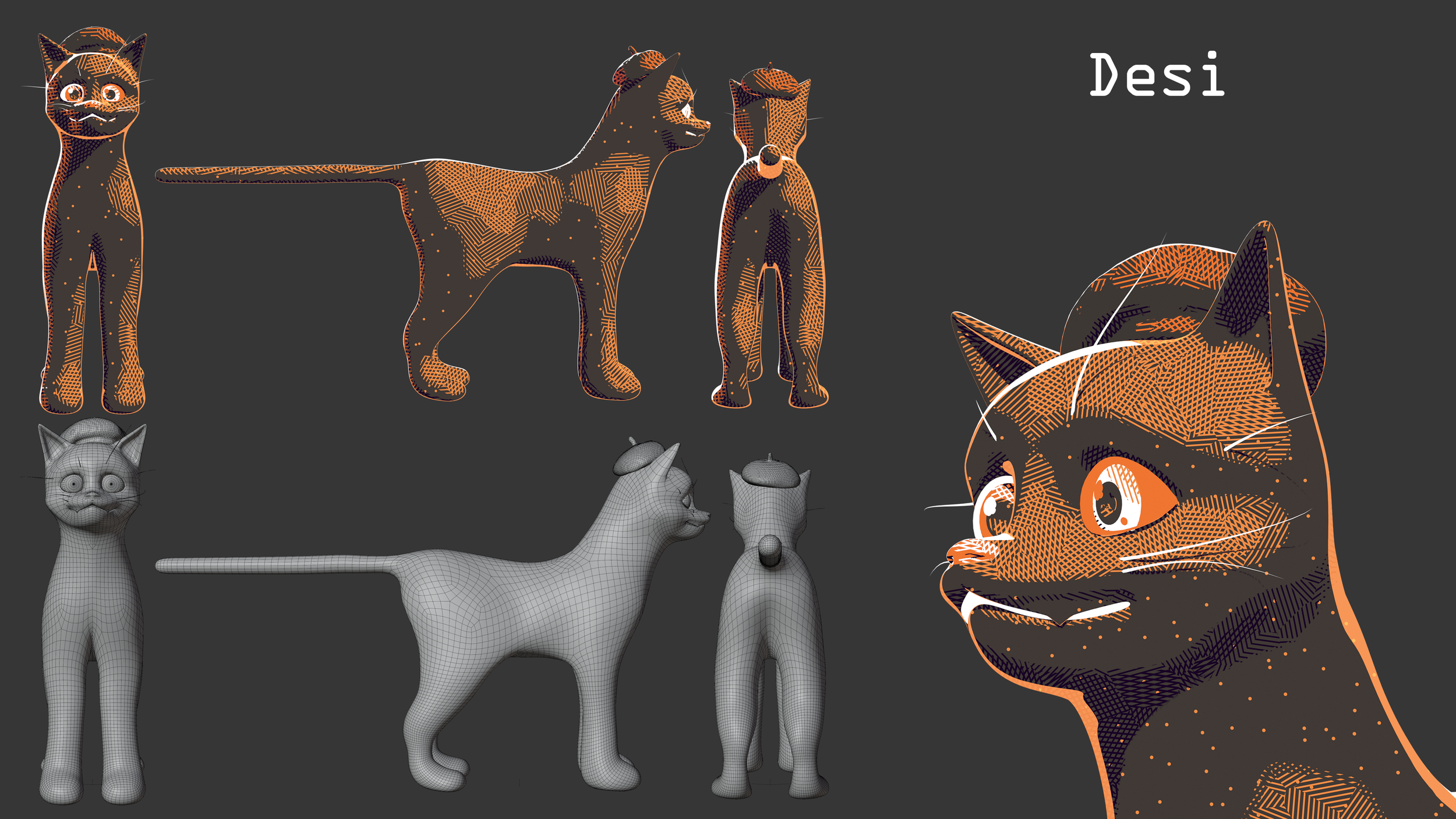 Character sheet for a character named Desi.