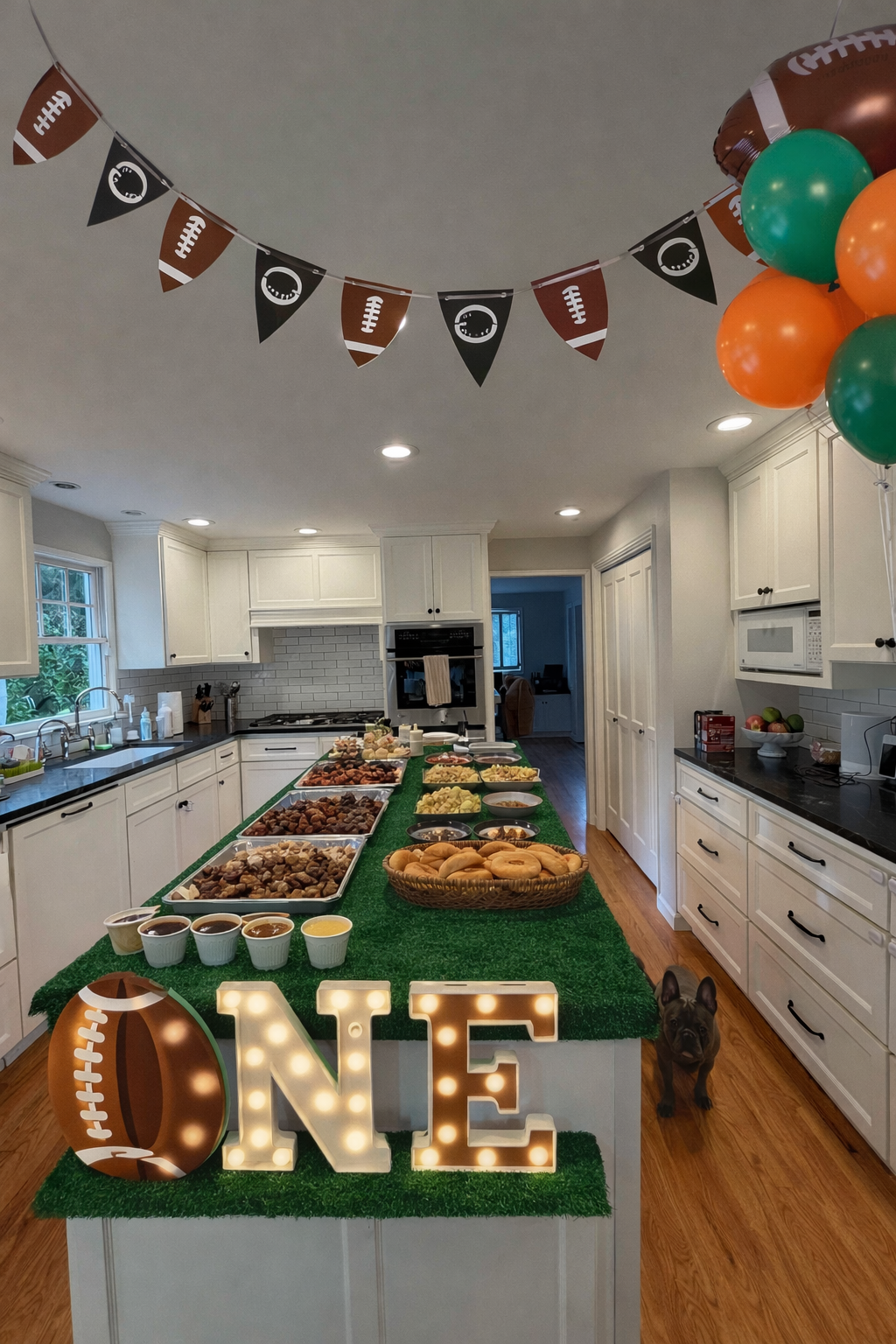 Football themed food table | Washington Event Planner | Petross Events