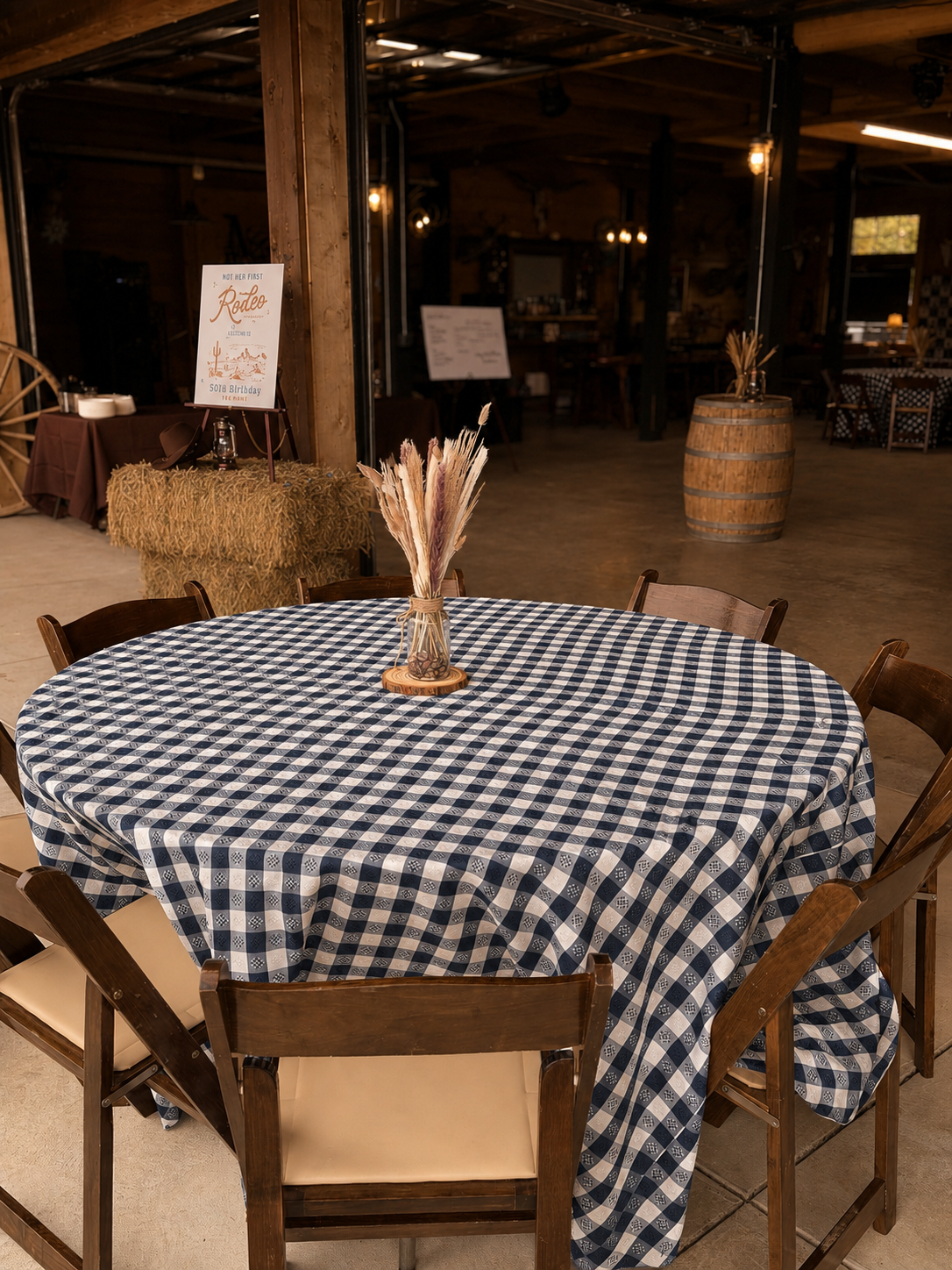 Western-themed 50th birthday party in Oregon table setting