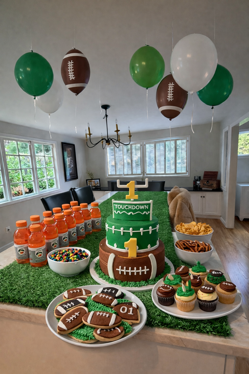 Football themed dessert table | Washington Event Planner | Petross Events