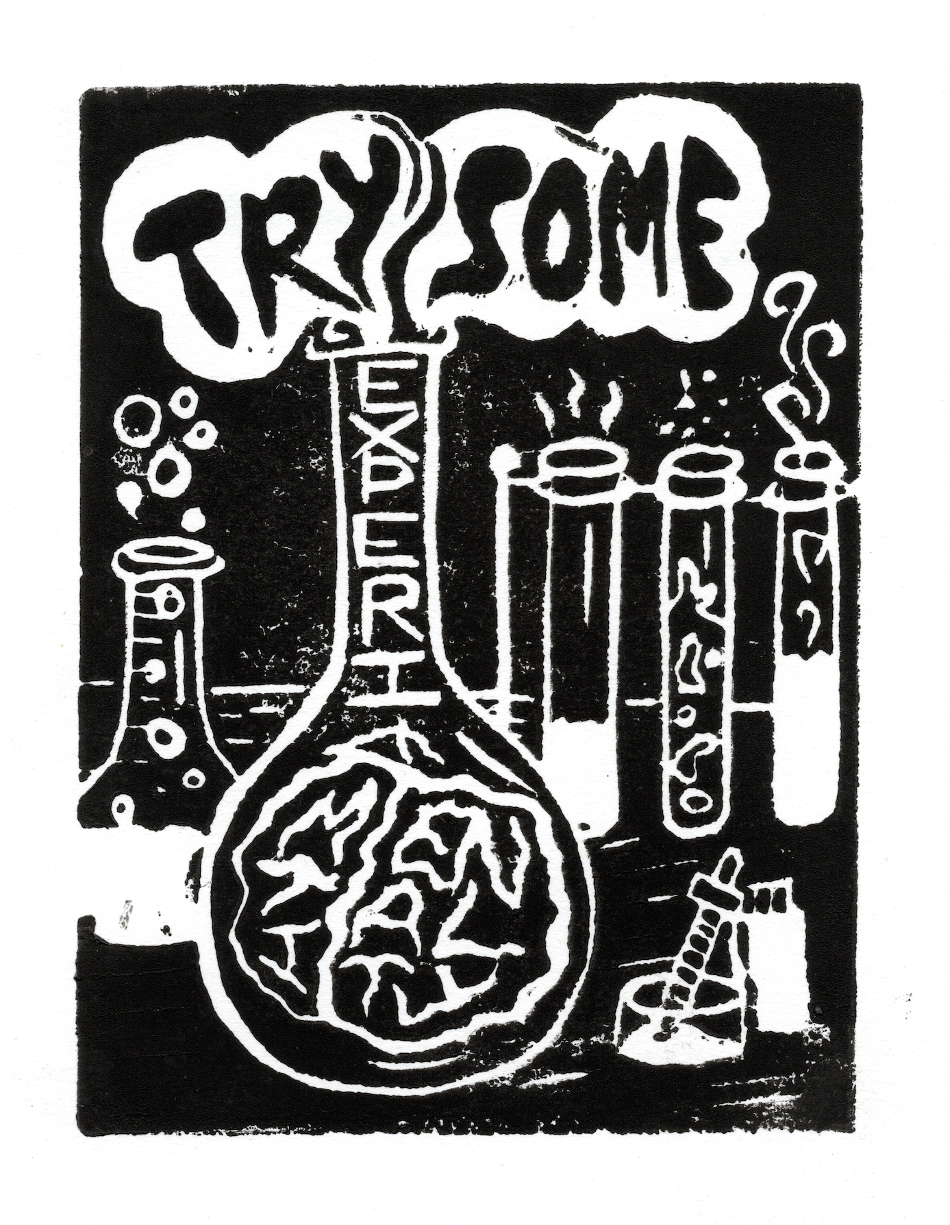 "Try Some Experimentality"
(Linocut Print)