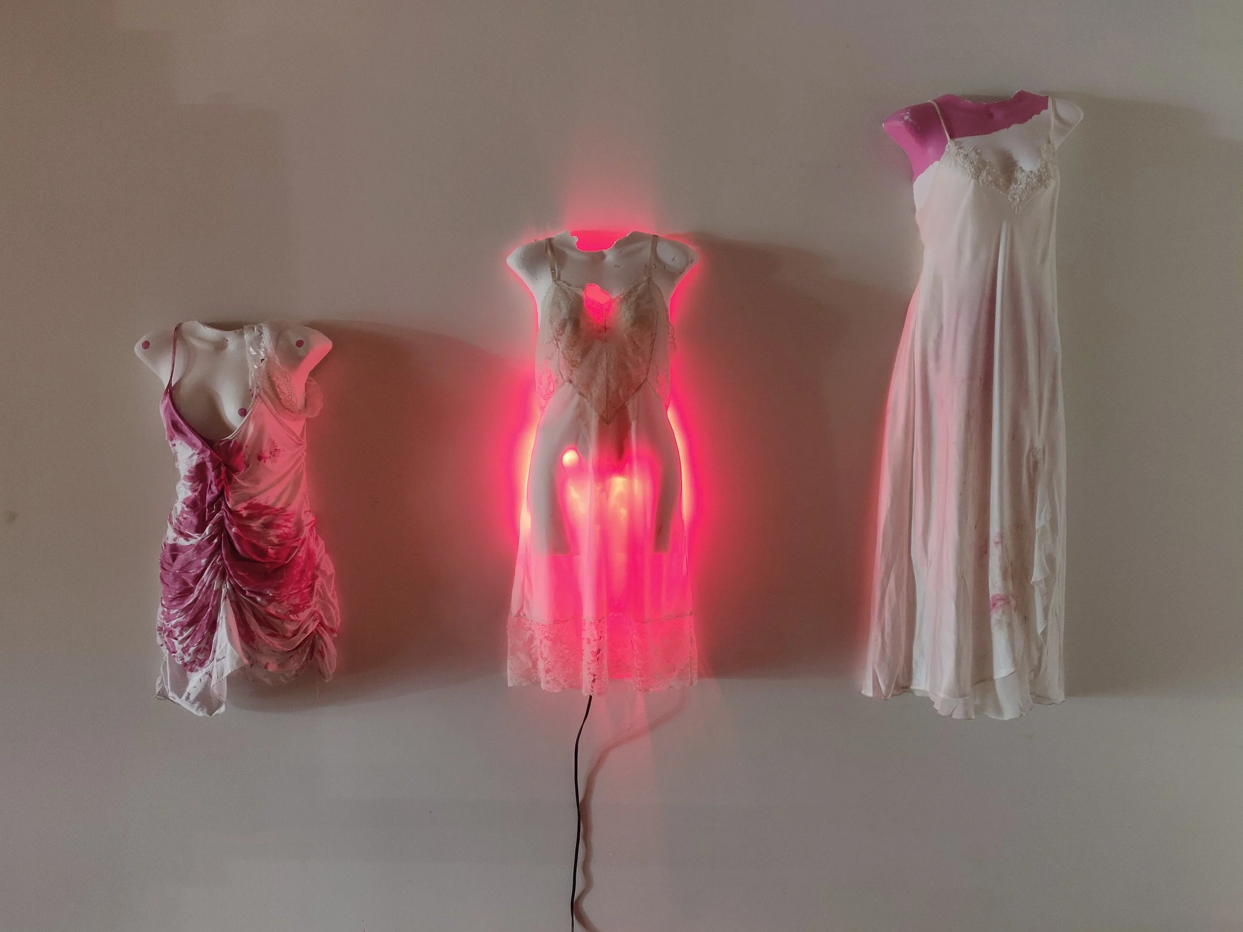 "The Fates" 
(Plaster casts, nightgowns from past performances)