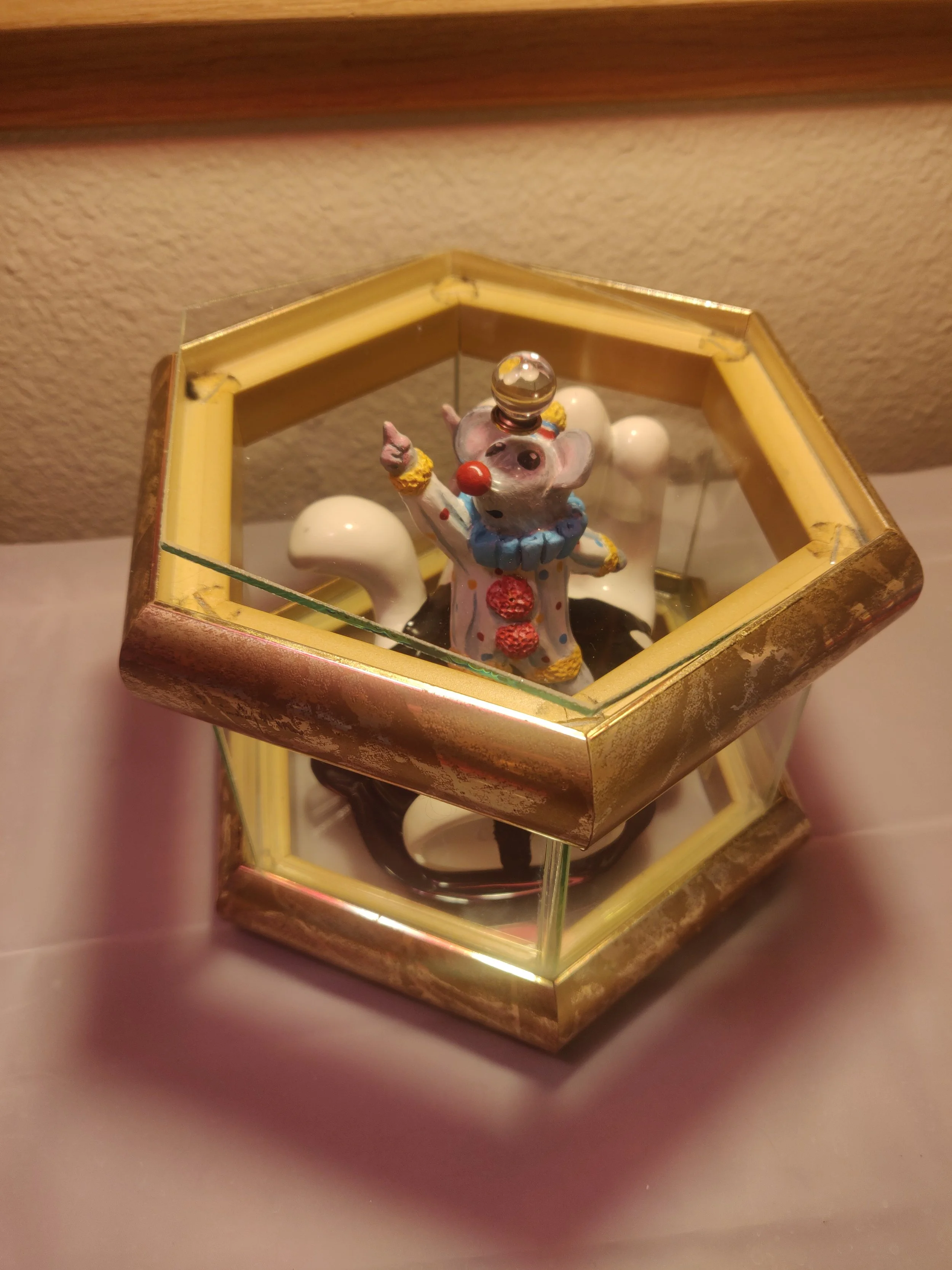 "Mouse Trap" 
(Found object assemblage and Sculpey)