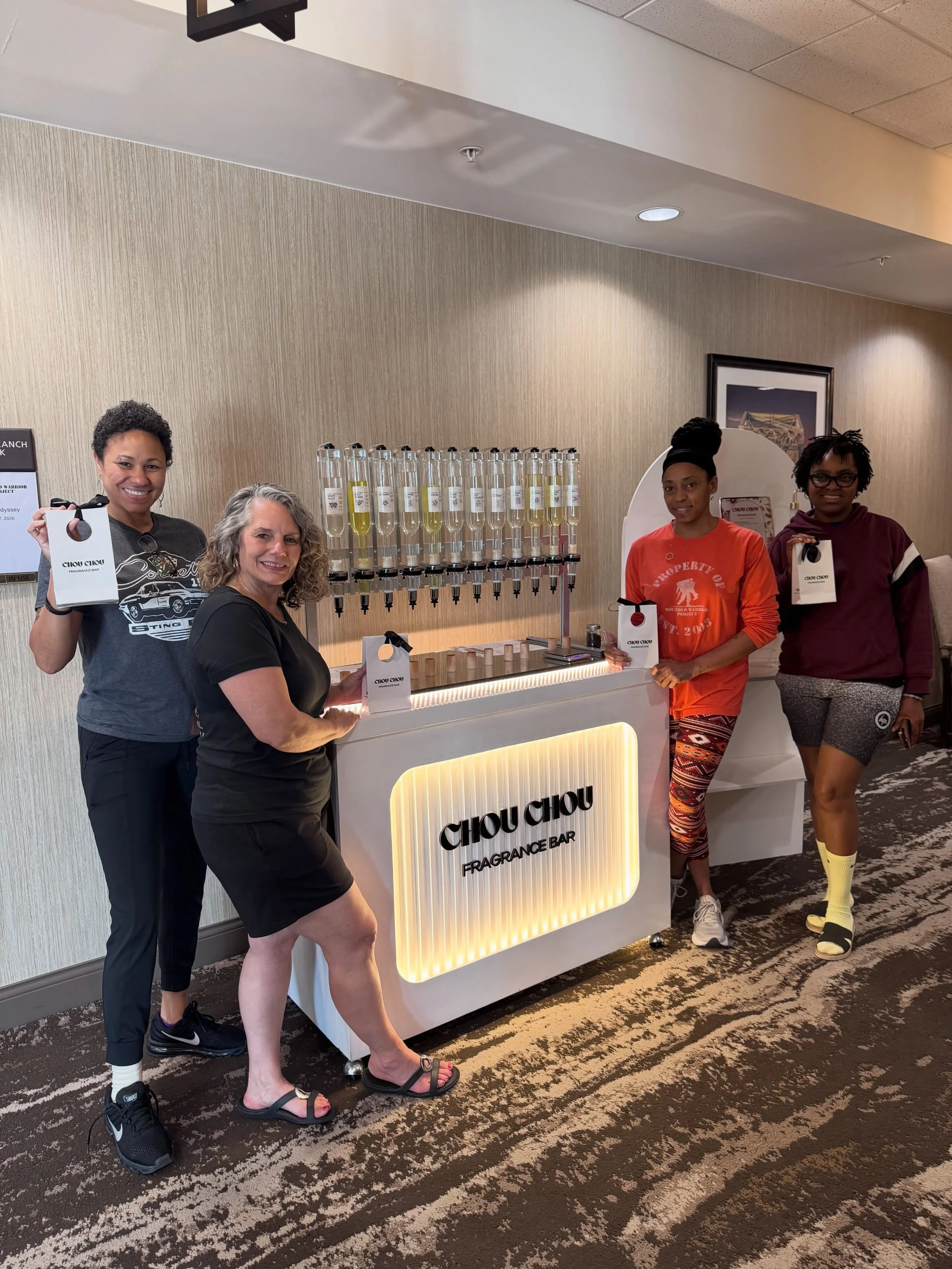 A beautiful evening for an even more meaningful cause. 🤍

We were honored to bring the Chou Chou Fragrance Bar to an event supporting the @wwp and create a little something special for the guests to enjoy.

#fragrancebar #corporateevent #texasweddin