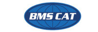 BMS CAT logo with blue oval background and white text
