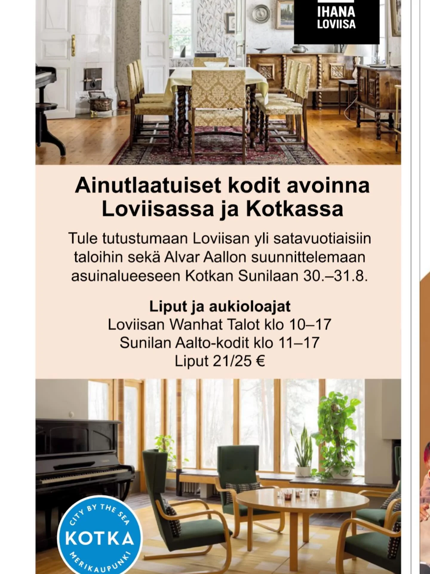 Elokuun loppu l&auml;hestyy ja kolmas kerta toden sanoo: Sunilan Aalto-kodit🥂 -uusia asuntoja ja muutenkin uutta tarjontaa esim. seminaarien muodossa molempina paivin&auml;.
#sunilanaaltokodit #visitkotkahamina #visitalvaraalto #ainoaalto #helsingin