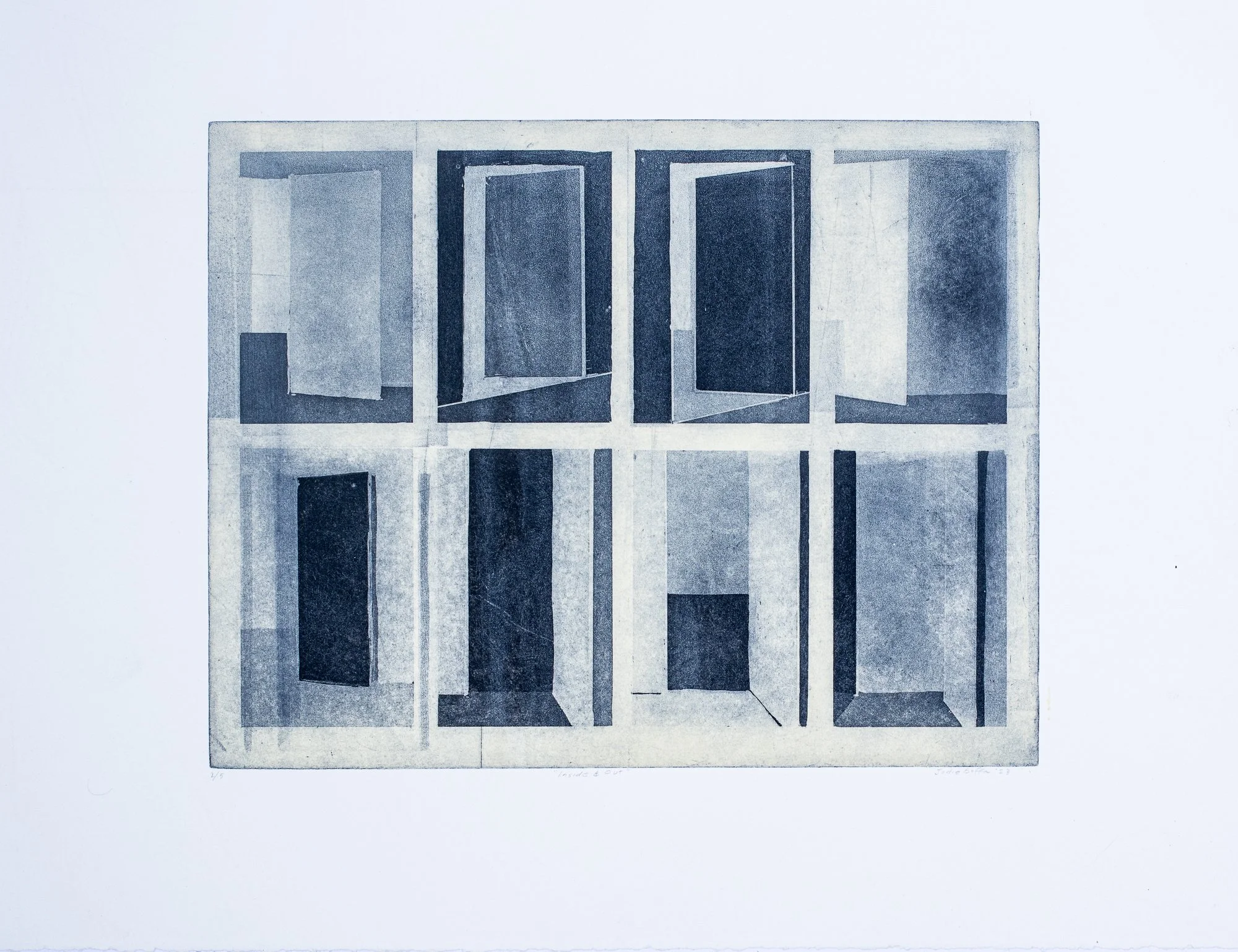 Doorway 1. Cooper plate etching on Hahnemule paper 55 x 42cm