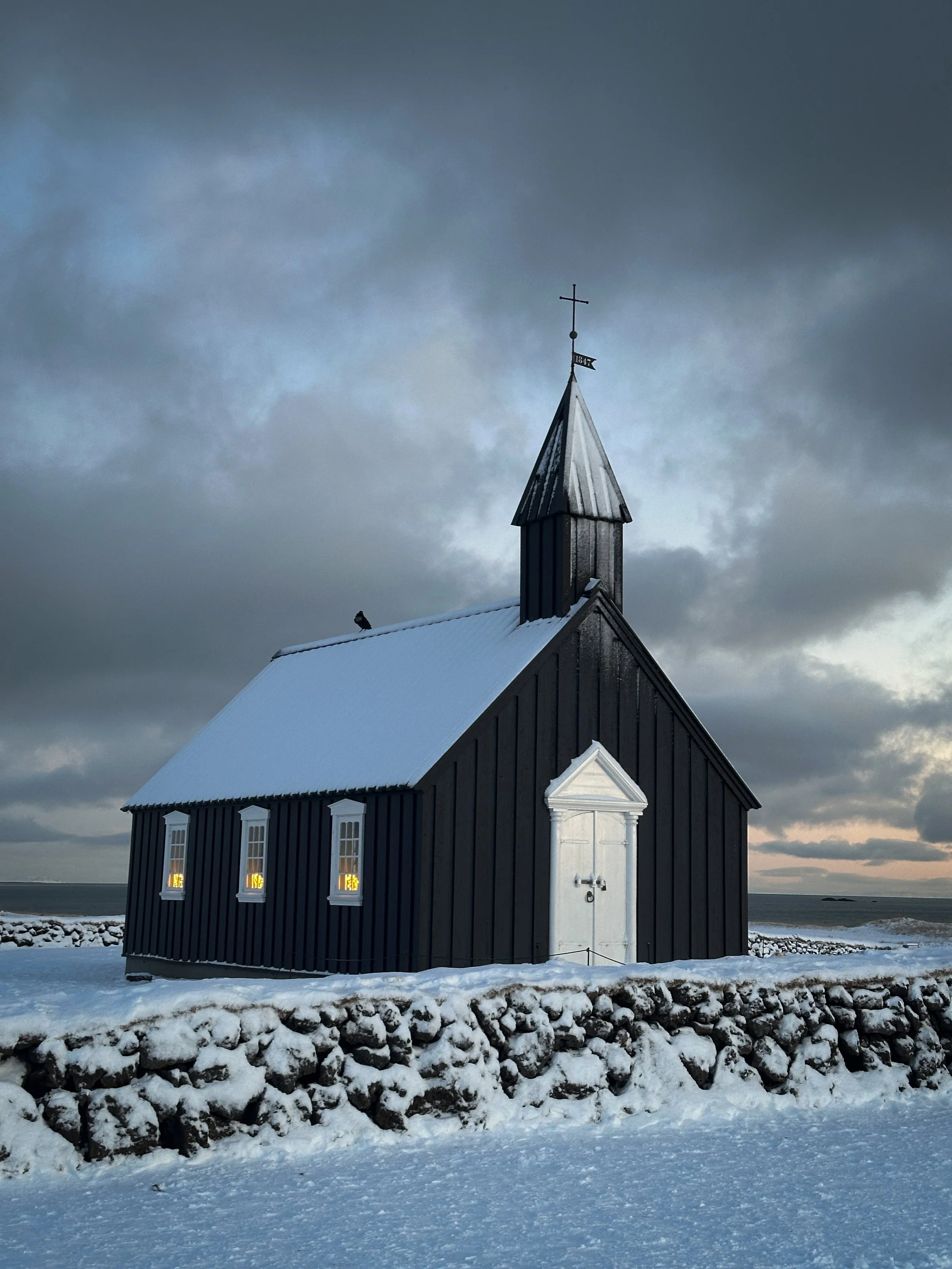 Búðakirkja. The Black Church in Búðir