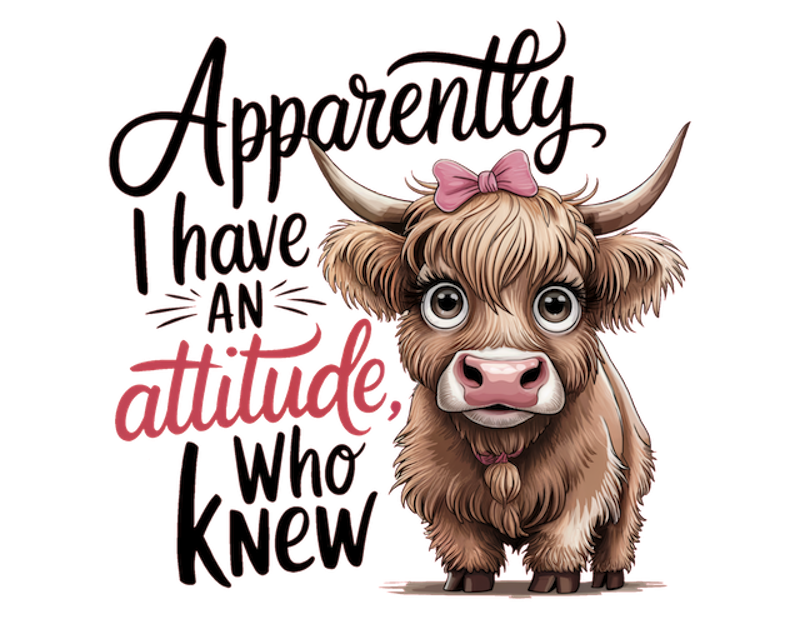 Custom 'Apparently I Have an Attitude' Graphic Tee