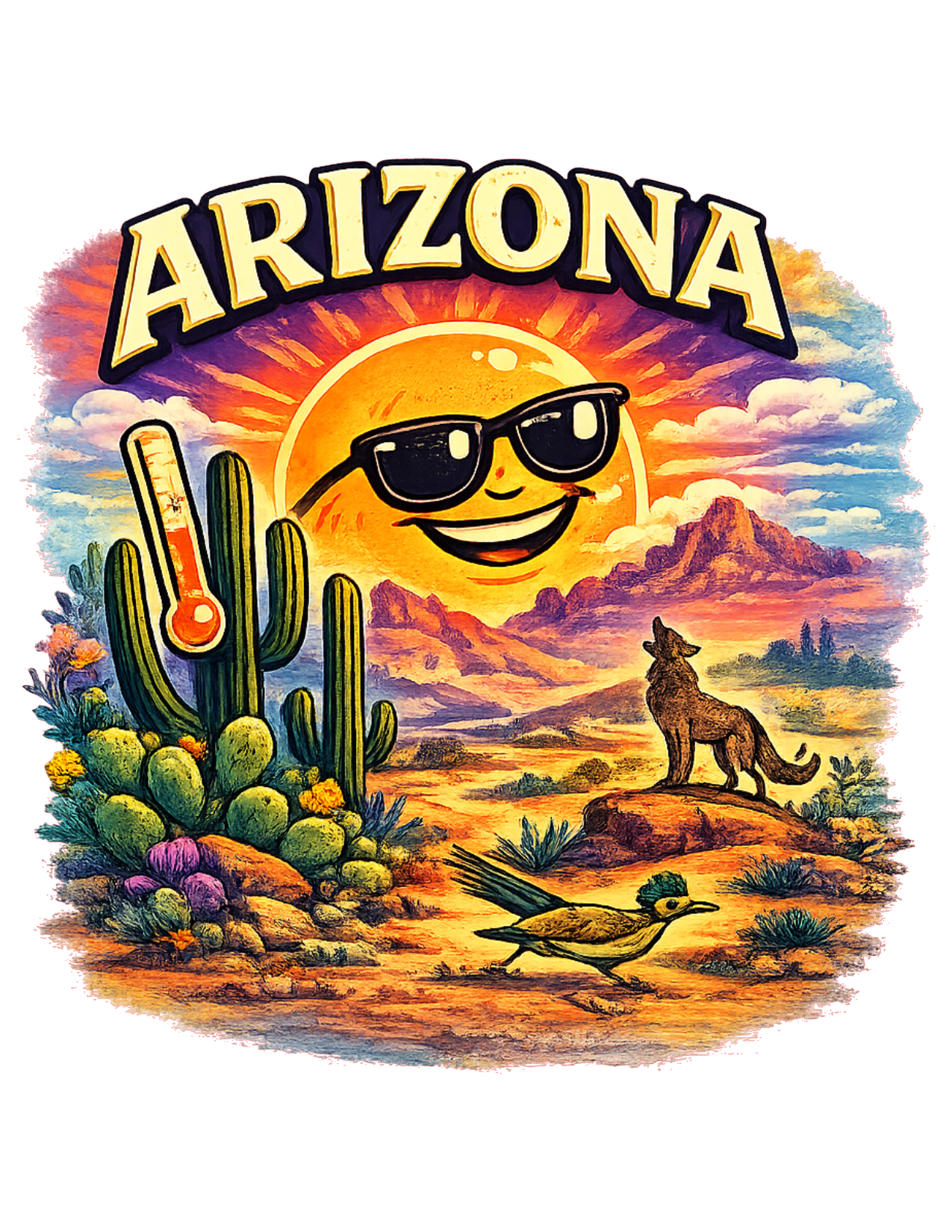 Custom Arizona Sunrise Graphic Tee