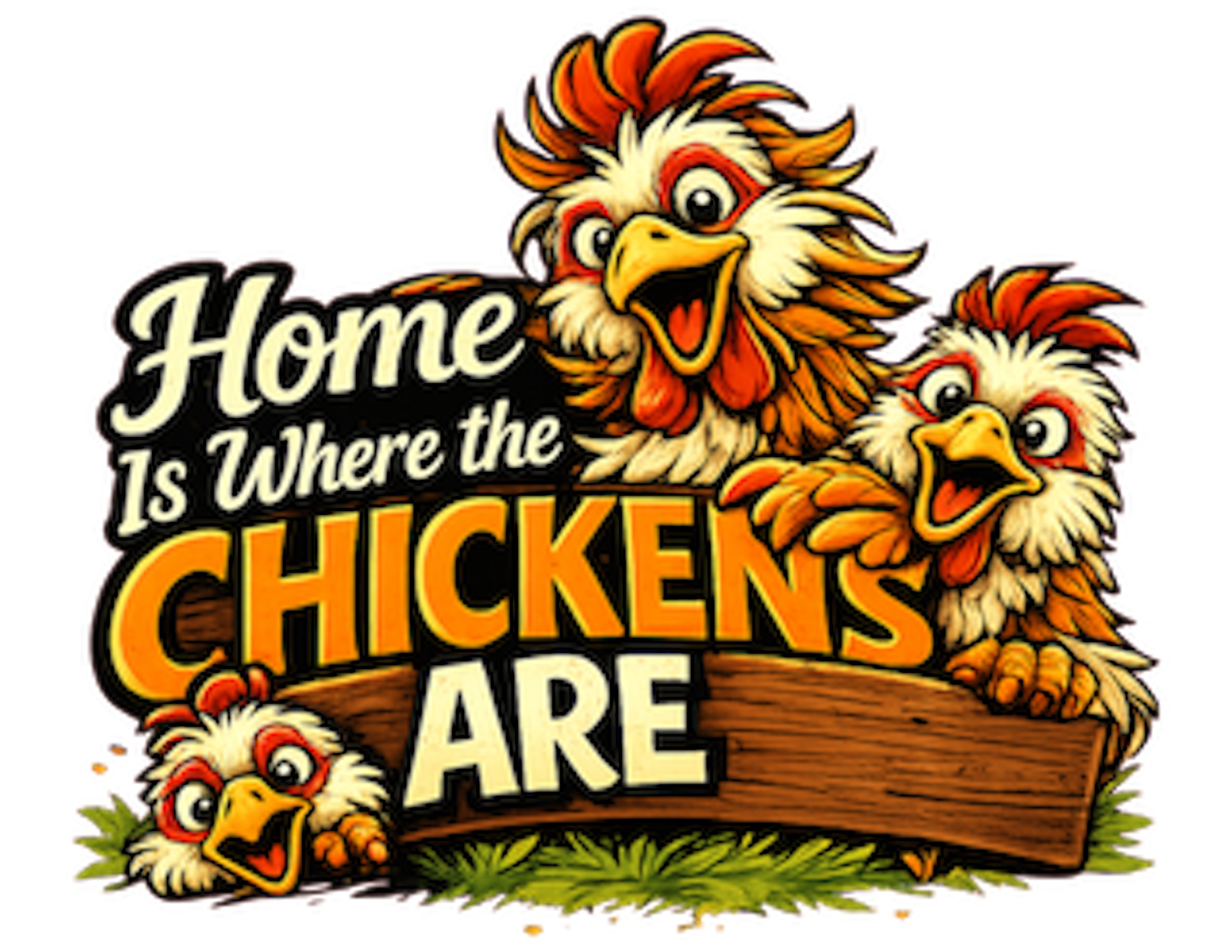 Custom "Home is Where the  Chickens are" Graphic Tee