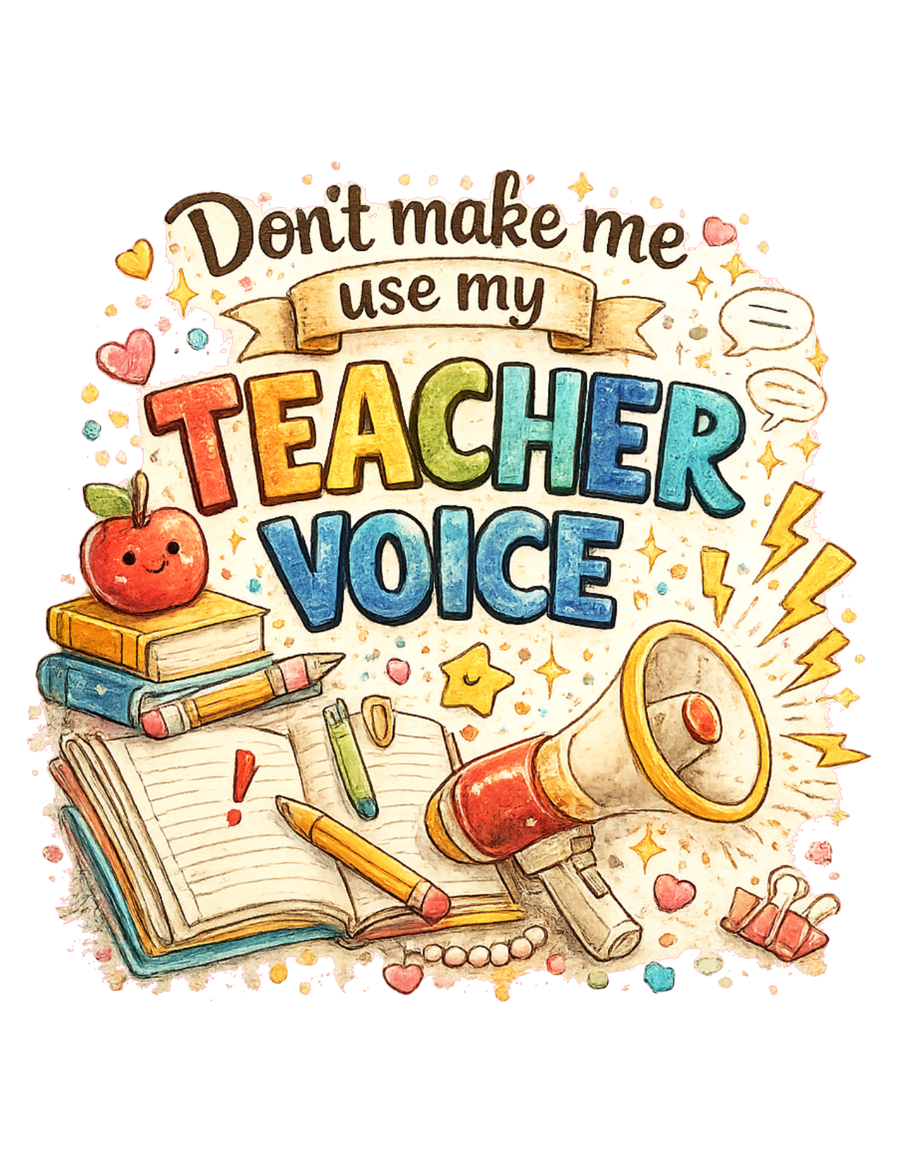 Custom 'Don't Make me Use my Teacher Voice' Graphic Tee
