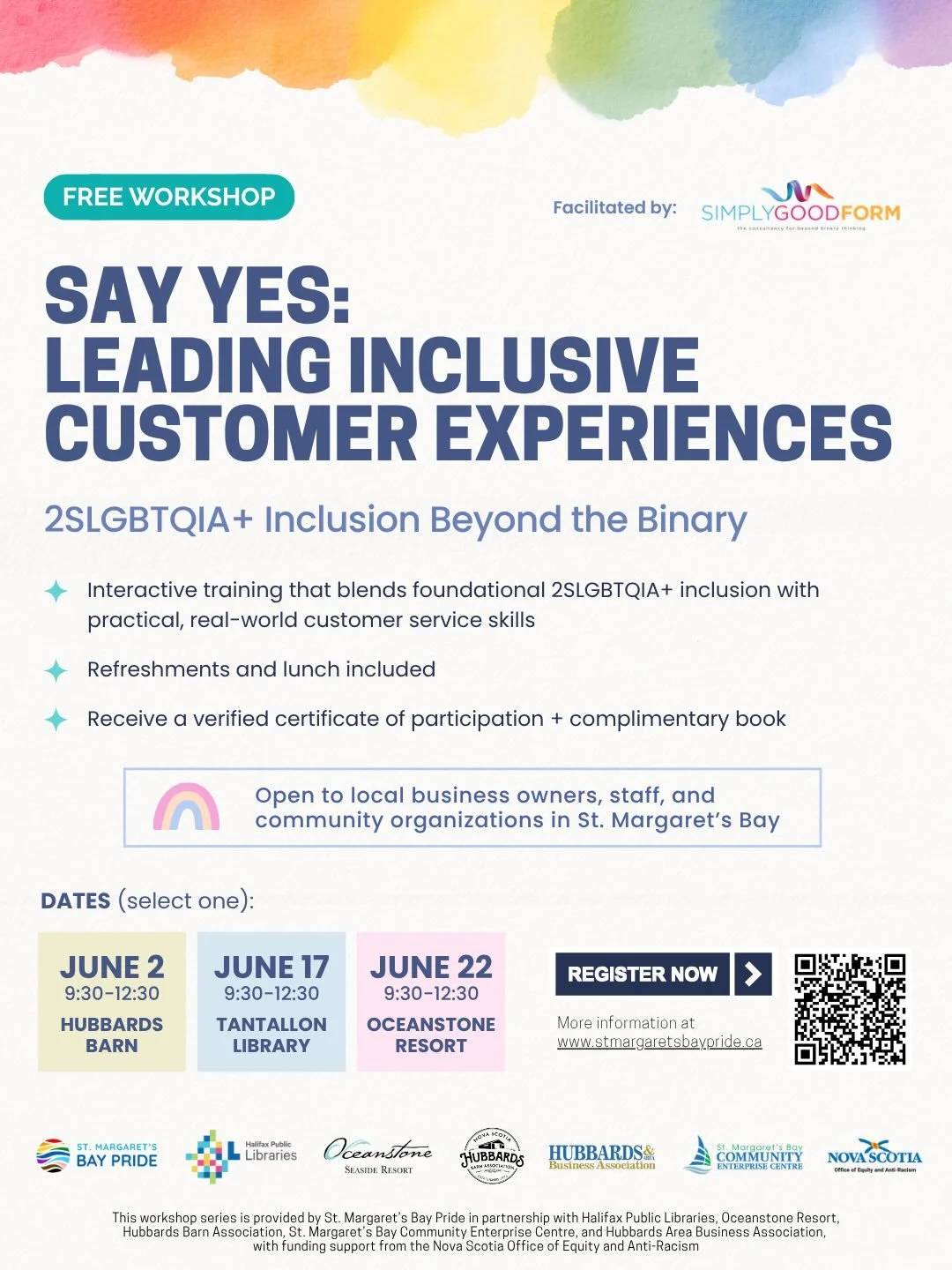 🚨 REGISTRATION IS 50% FULL

Join us this June for a FREE, interactive workshop designed for local business owners, community organizations, and staff in St. Margaret&rsquo;s Bay. In today&rsquo;s workplaces and communities, inclusion isn&rsquo;t the