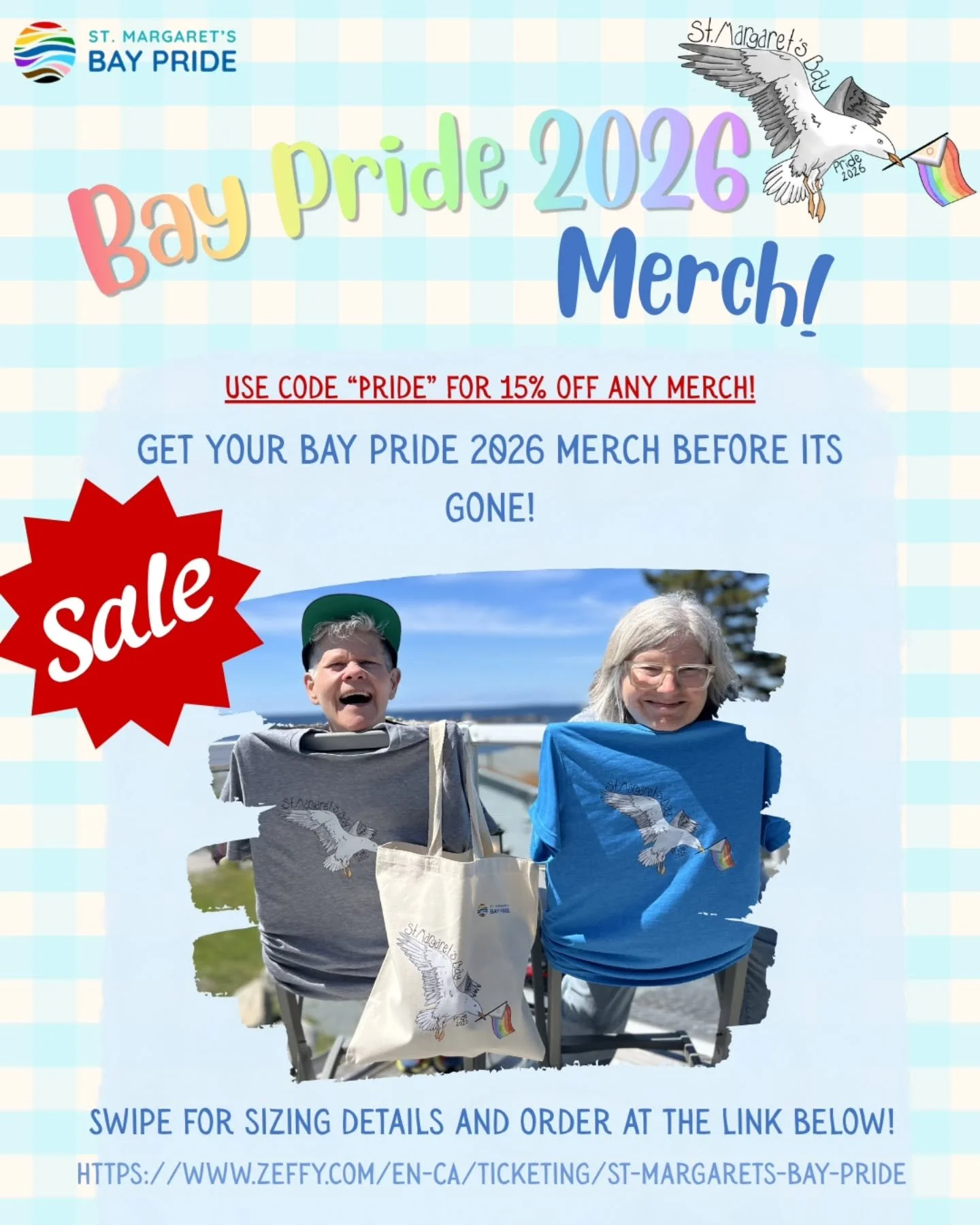 ❗️🌈Get in line for the Bay Pride 2026 Merch sale! 🌈❗️

Even with Bay Pride Fest 2026 over we still have plenty of merch for you, use the code "Pride" for 15% off!

Totes: $20
Hats: $20
Enamel Pins: $10
Adult T-Shirts: $30
Youth T-Shirts: 