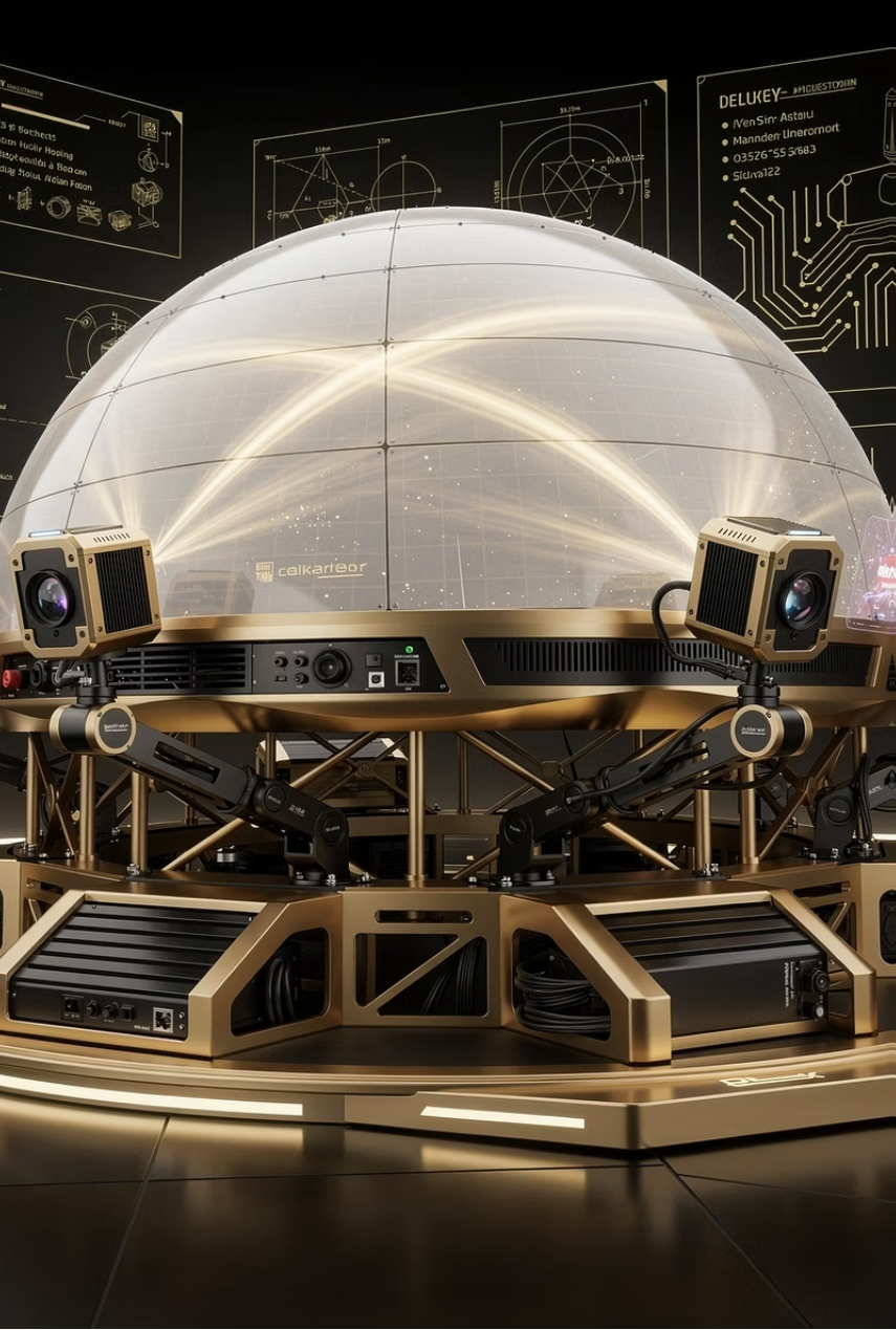 Highly advanced projection technology allows for a 360 media production experience.