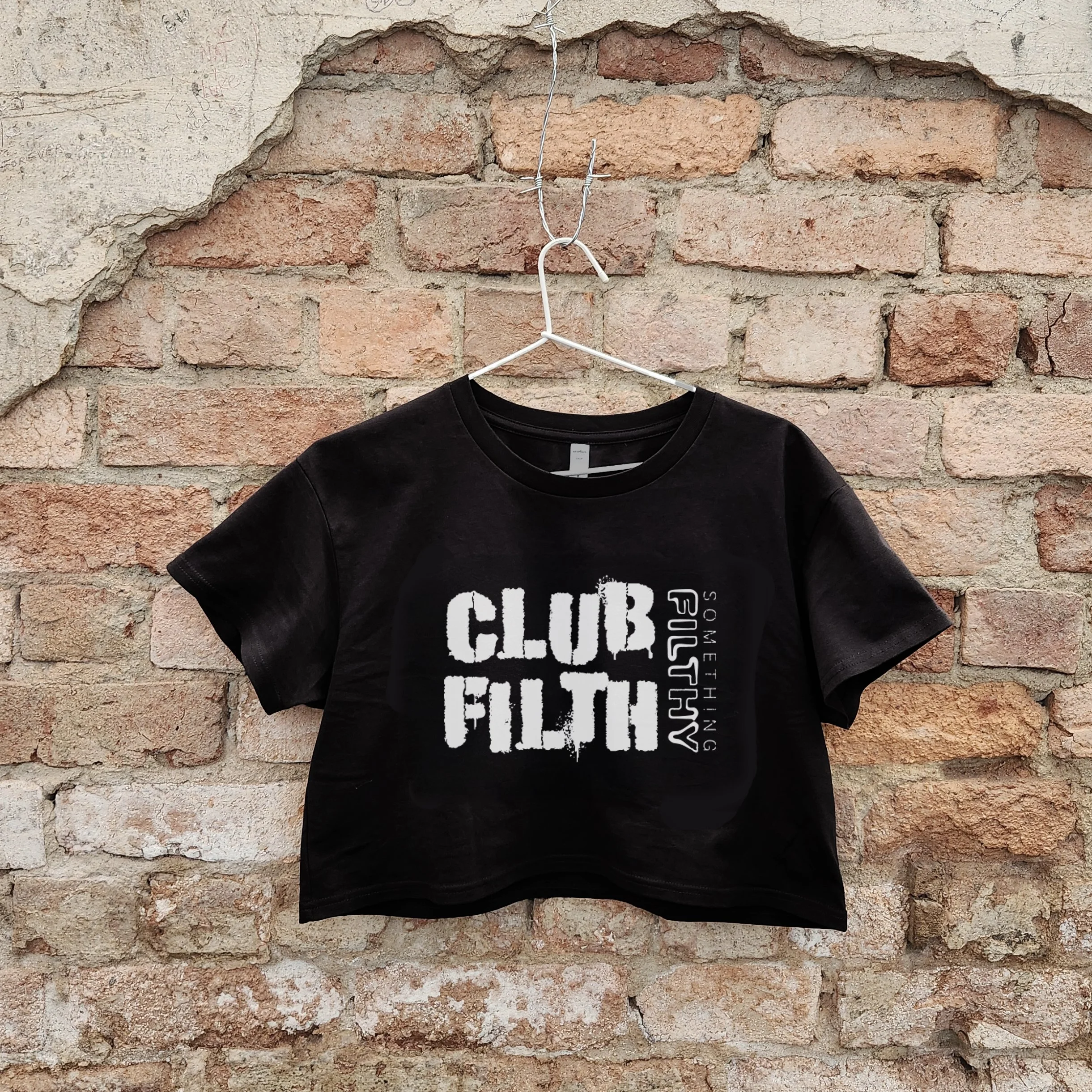 'Club Filth' Unisex Crop T-Shirt