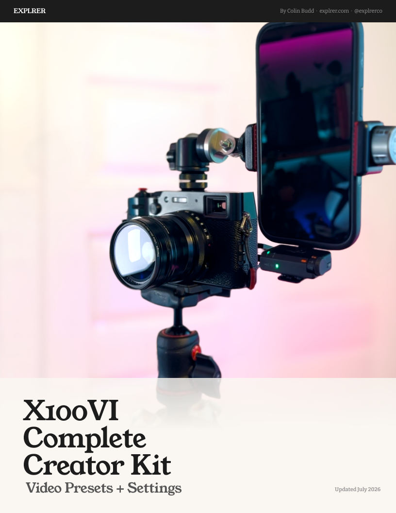 X100VI Complete Creator Kit  |  7 Video Presets + Best Settings