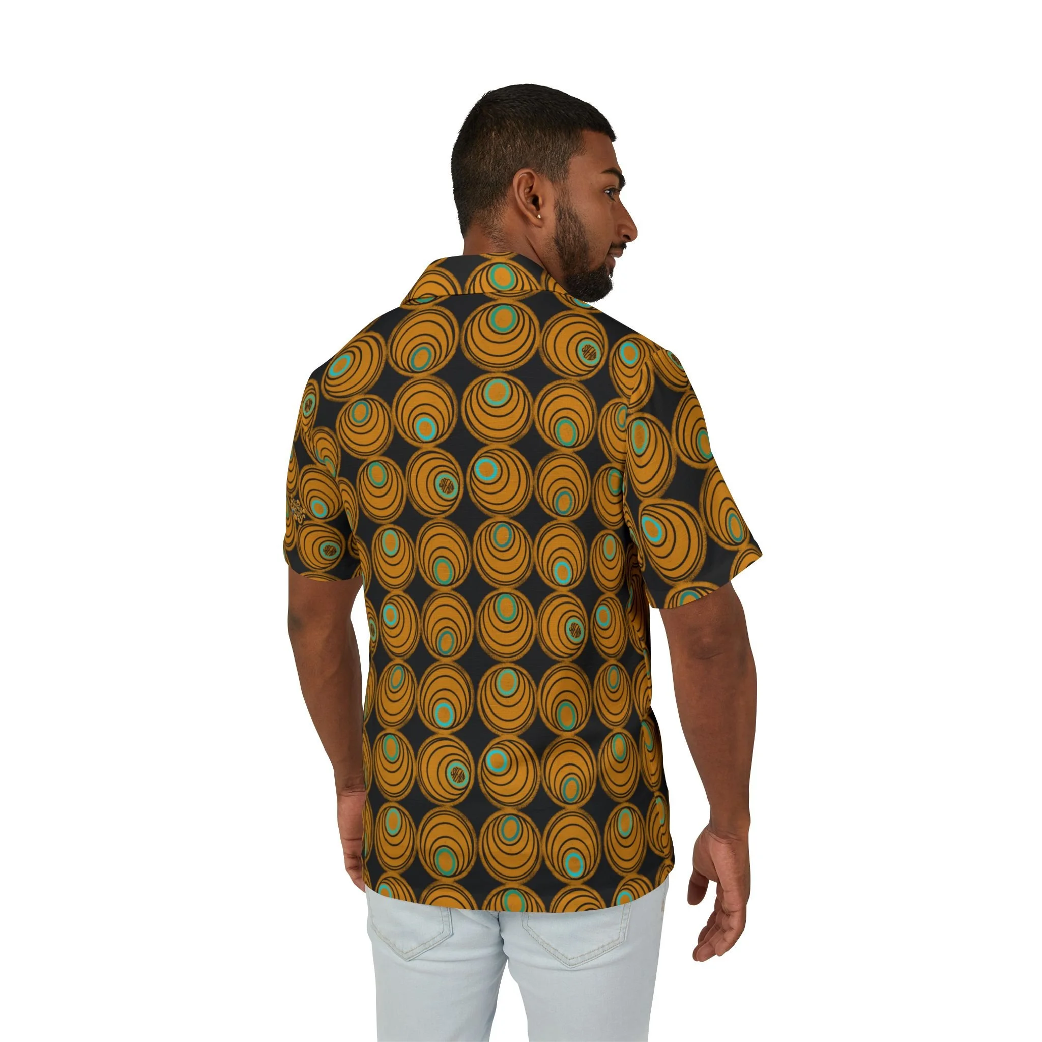 The STEADY-Dot-Dark Hawaiian Shirtskie