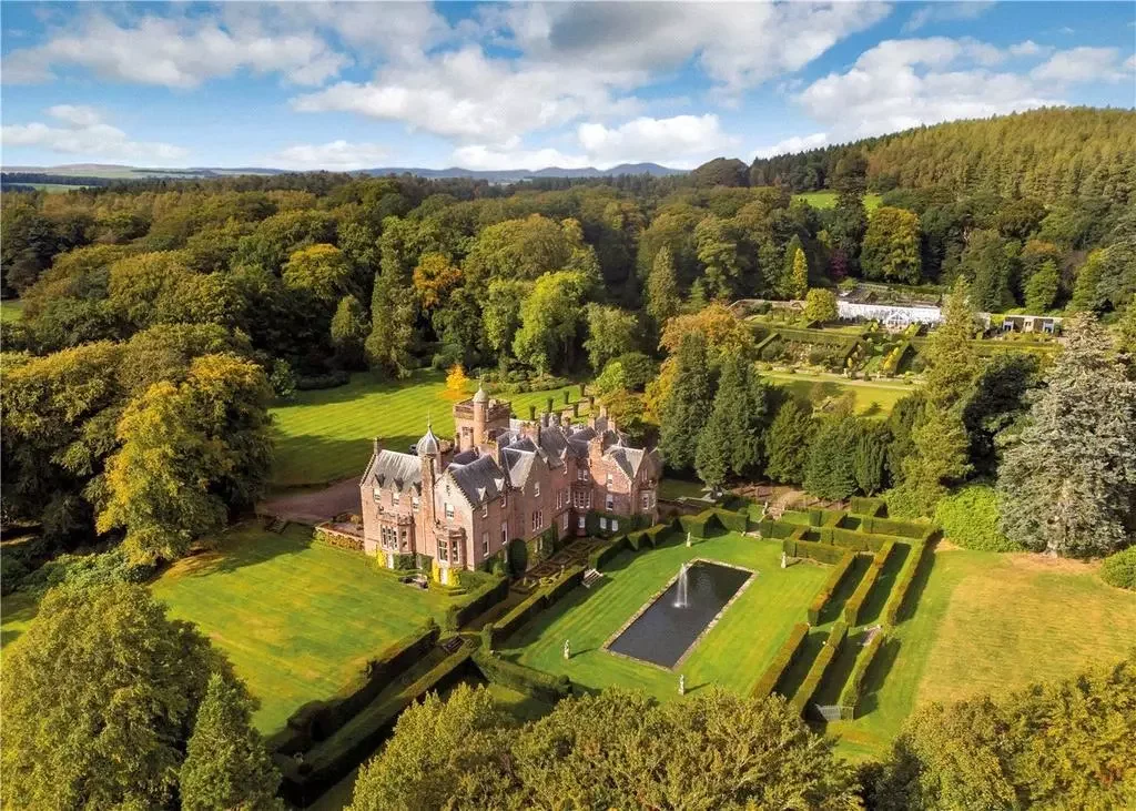 Portmore Estate, Peebles - A listed baronial mansion house with 10 bedrooms and a further 7 estate cottages, Victorian walled garden, reservoir with fishing chalet, mature parkland - set in almost 3,500 acres just 45 minutes by car from Edinburgh.